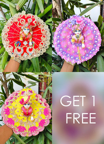 Festival Special: Buy 3 Heavy Laddu Gopal Dresses + Get 1 Free! Designer Kanha Ji Poshak for Janmashtami - Bal Gopal & Krishna Ji Dress Collection