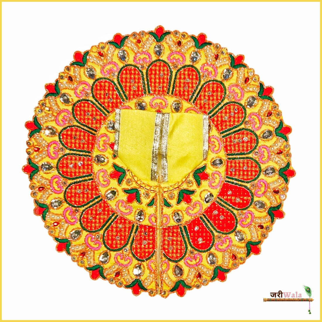 Handmade Multicolor Laddu Gopal Dress with Stone Moti Work | Designer Kanha Ji Poshak for Janmashtami | Fancy Bal Gopal Dress & Krishna Ji Dress