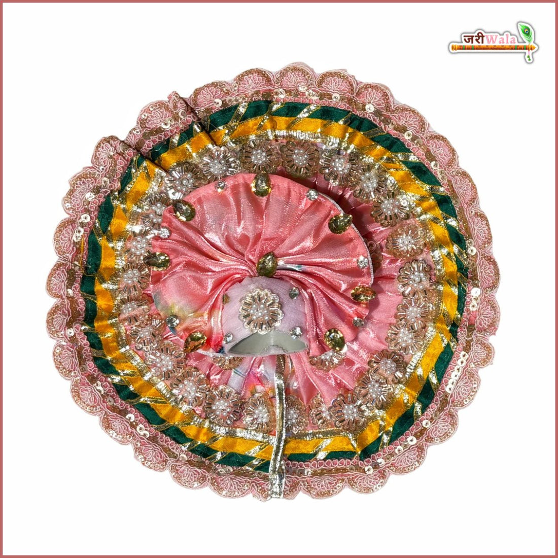 Handmade Multicolor Laddu Gopal Dress with Pagdi & Patka - Designer Kanha Ji Poshak for Janmashtami, Fancy Bal Gopal Dress