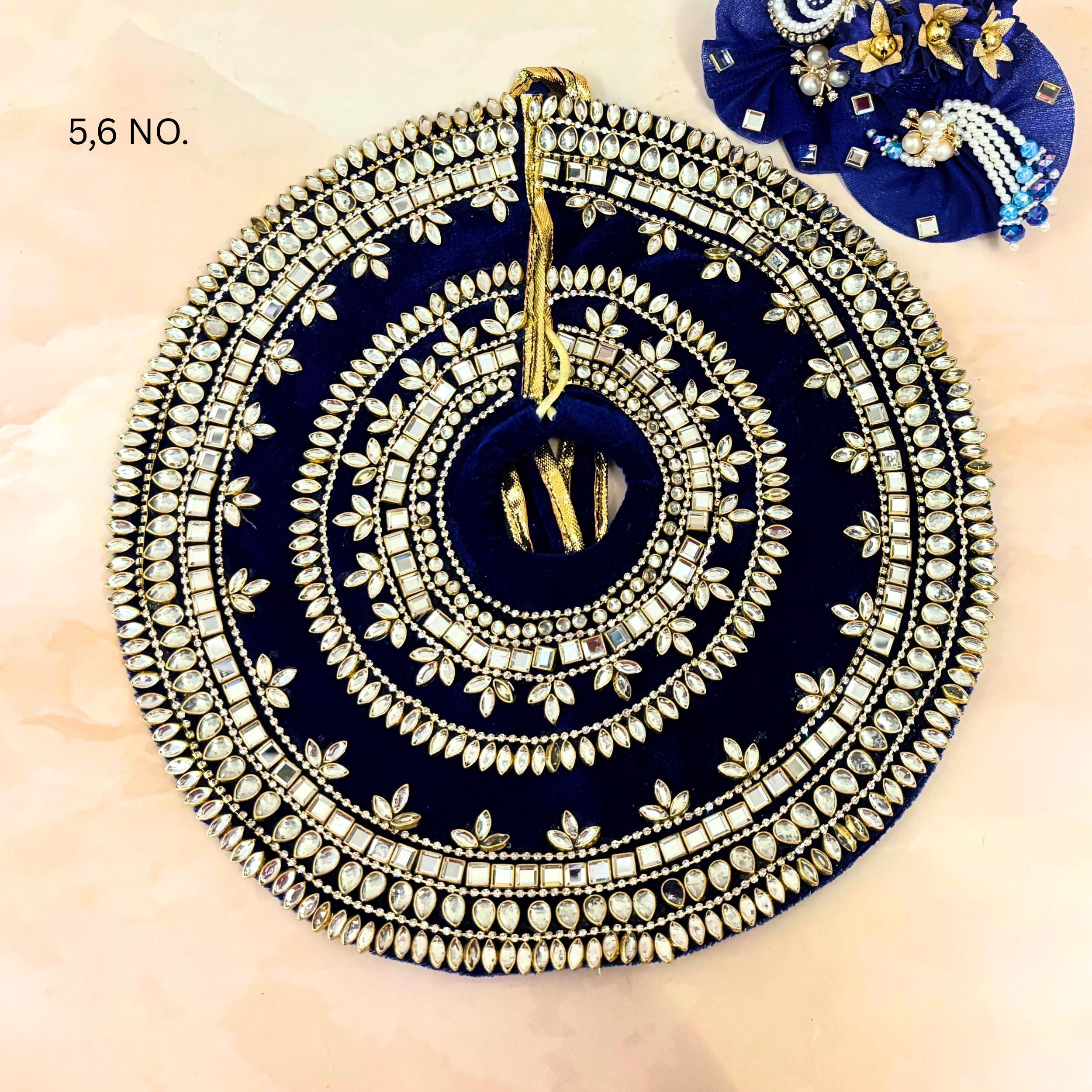 Handmade Neelrajya Velvet Laddu Gopal Dress - Designer Kanha Ji Poshak, Fancy Bal Gopal Dress for Janmashtami Celebrations
