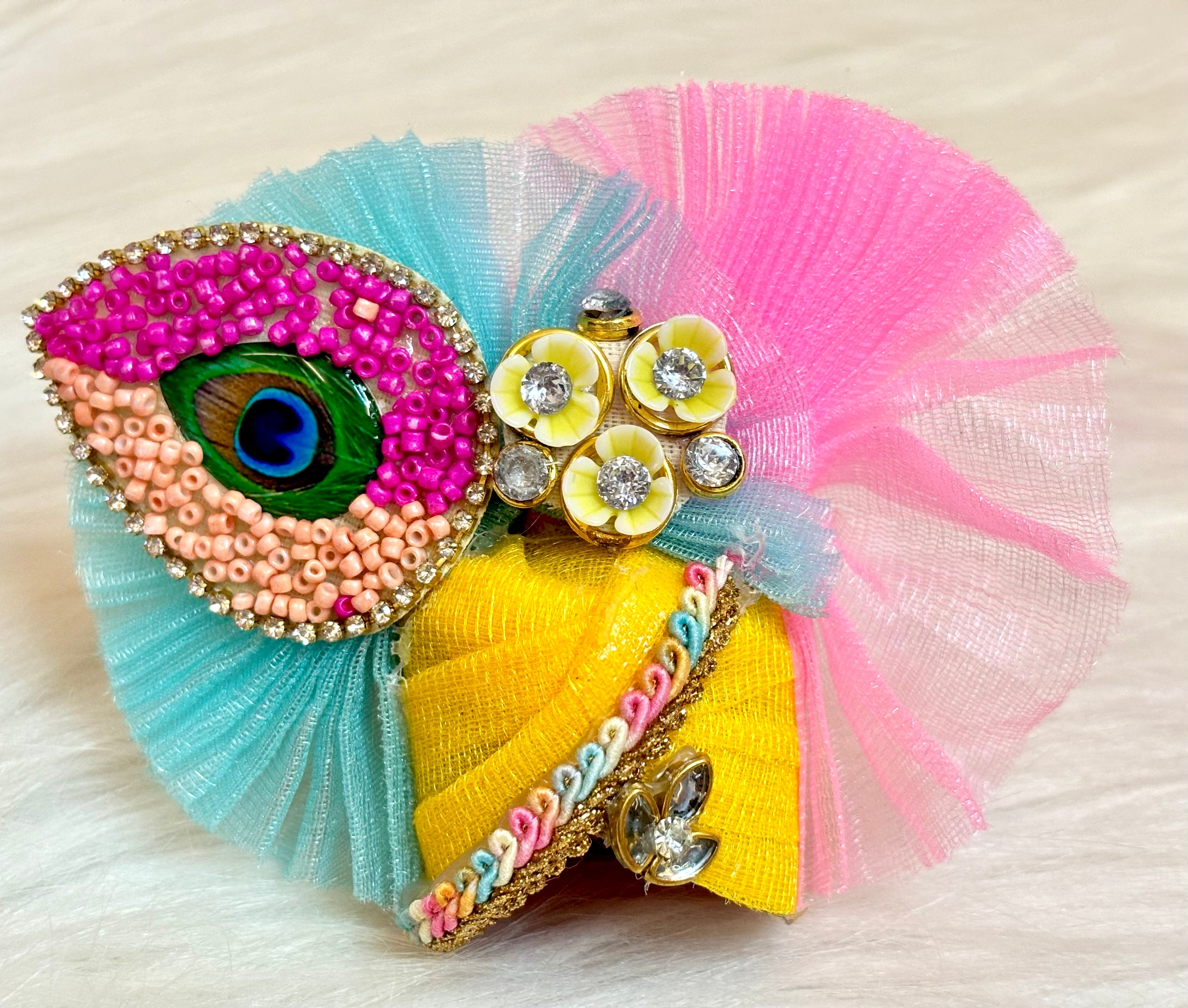 Handmade Pink Laddu Gopal Dress - Designer Kanha Ji Poshak for Janmashtami | Fancy Bal Gopal & Krishna Ji Dress