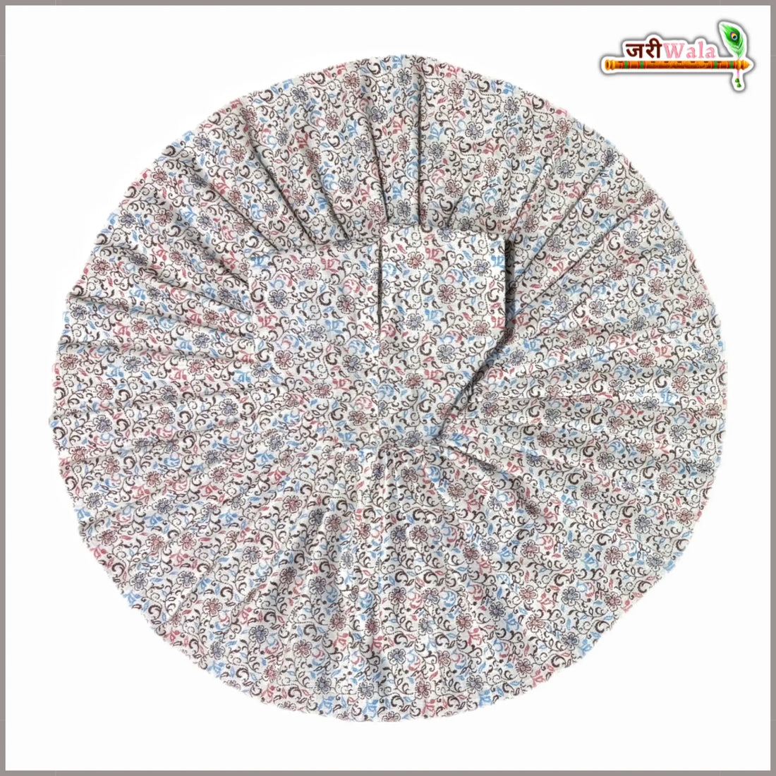 Handmade Designer Coton Floral Print Laddu Gopal Poshak - Fancy Bal Gopal Dress for Janmashtami & Festivals | Kanha Ji & Krishna Ji Dress