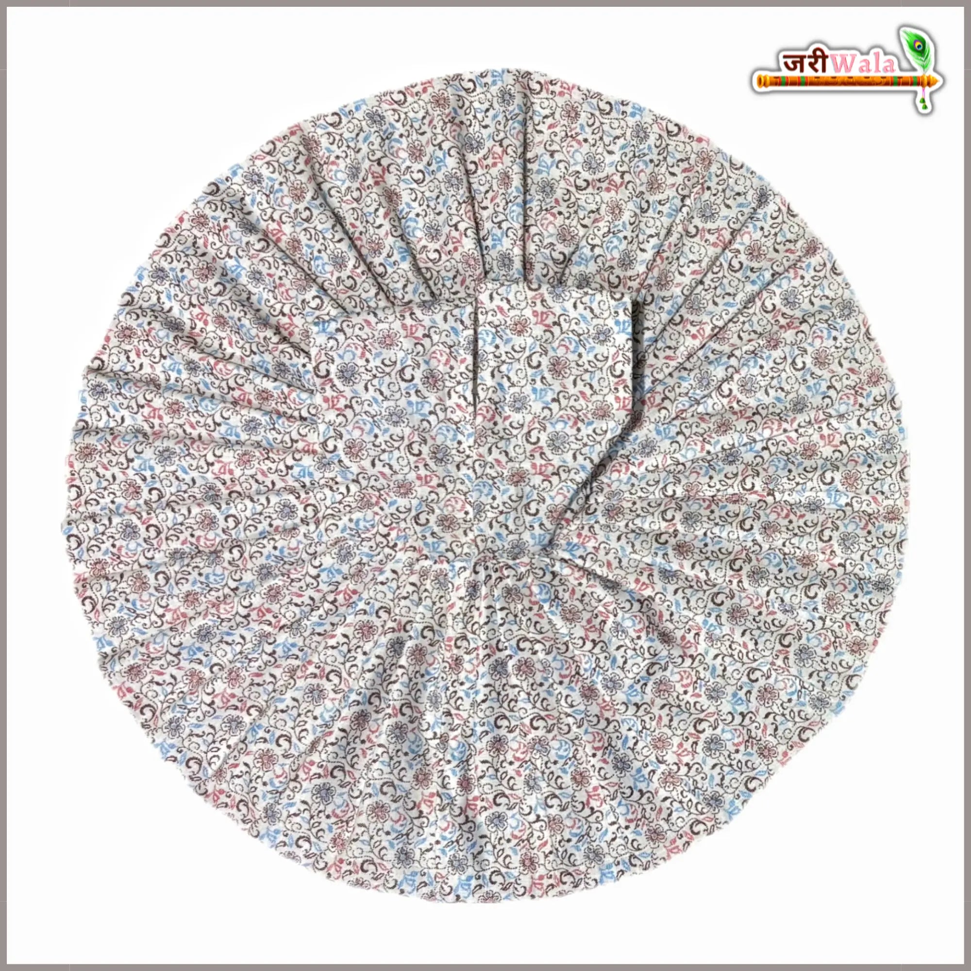 Handmade Designer Coton Floral Print Laddu Gopal Poshak - Fancy Bal Gopal Dress for Janmashtami & Festivals | Kanha Ji & Krishna Ji Dress