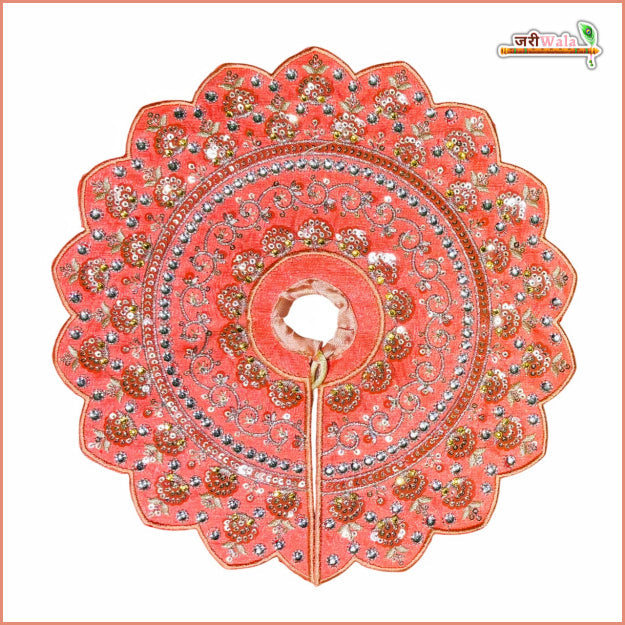 Handmade Light Orange Laddu Gopal Dress with Sitara Stone Work | Designer Kanha Ji Poshak for Janmashtami | Fancy Bal Gopal Dress