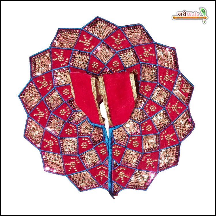 Handmade Magenta Laddu Gopal Dress with Sitara Work | Designer Kanha Ji Poshak for Janmashtami | Fancy Bal Gopal Dress | Krishna Ji Outfit