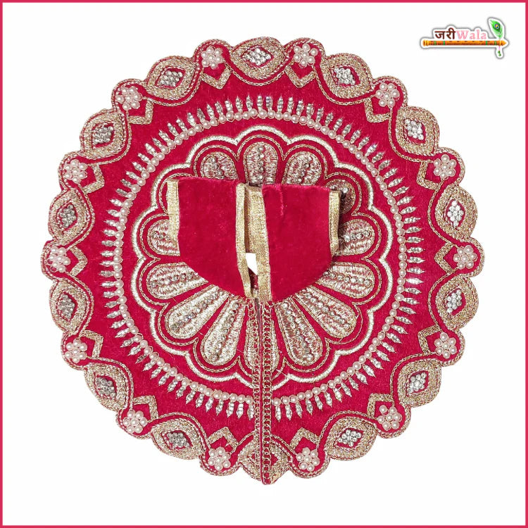 Handmade Magenta Laddu Gopal Poshak with Sitara Stone Work | Designer Kanha Ji Dress for Janmashtami | Fancy Bal Gopal Dress