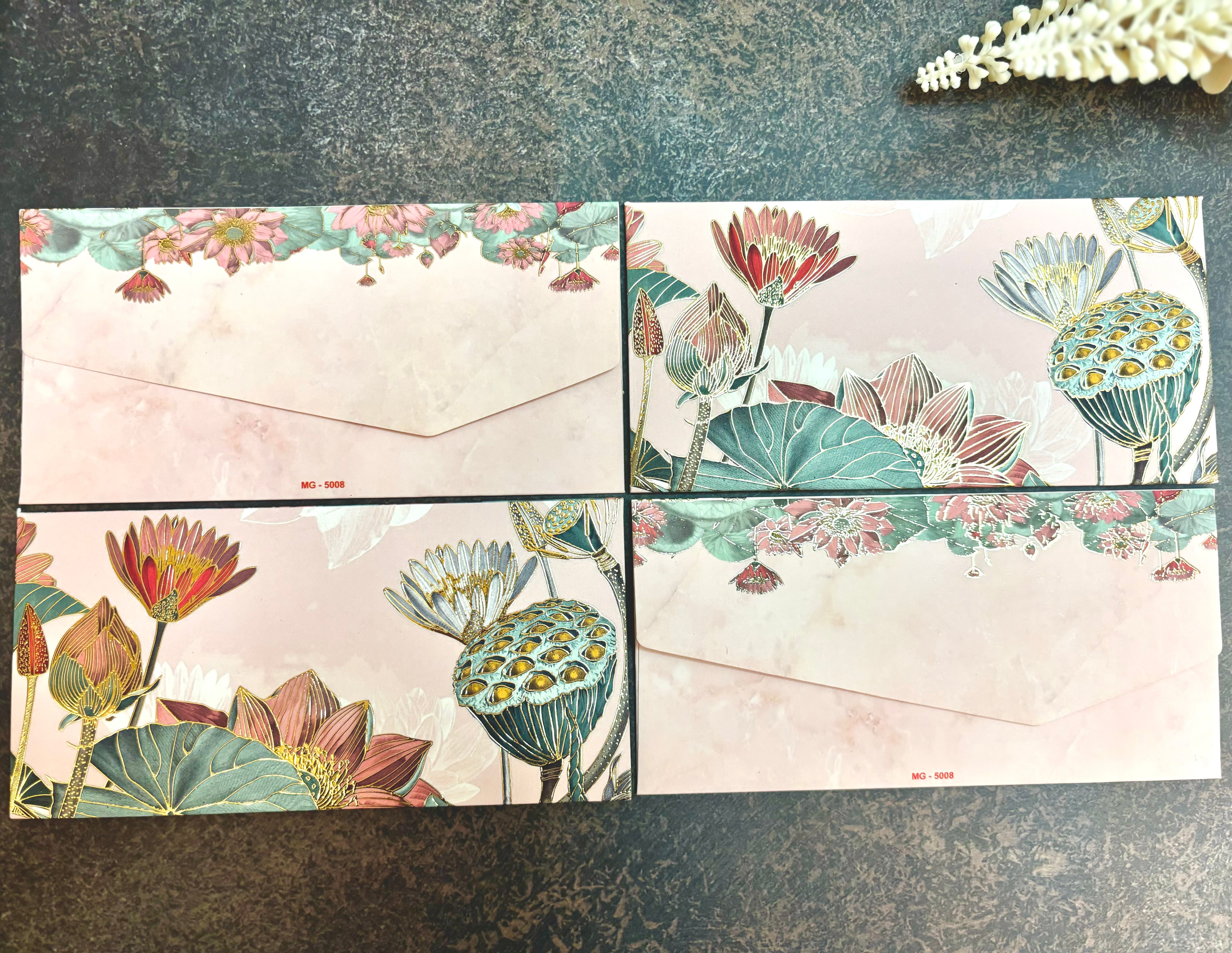 Artistic Goldfoil Paper Money Envelopes - Pack of 10 | Perfect for Janmashtami Gifts & Laddu Gopal Dress Celebrations