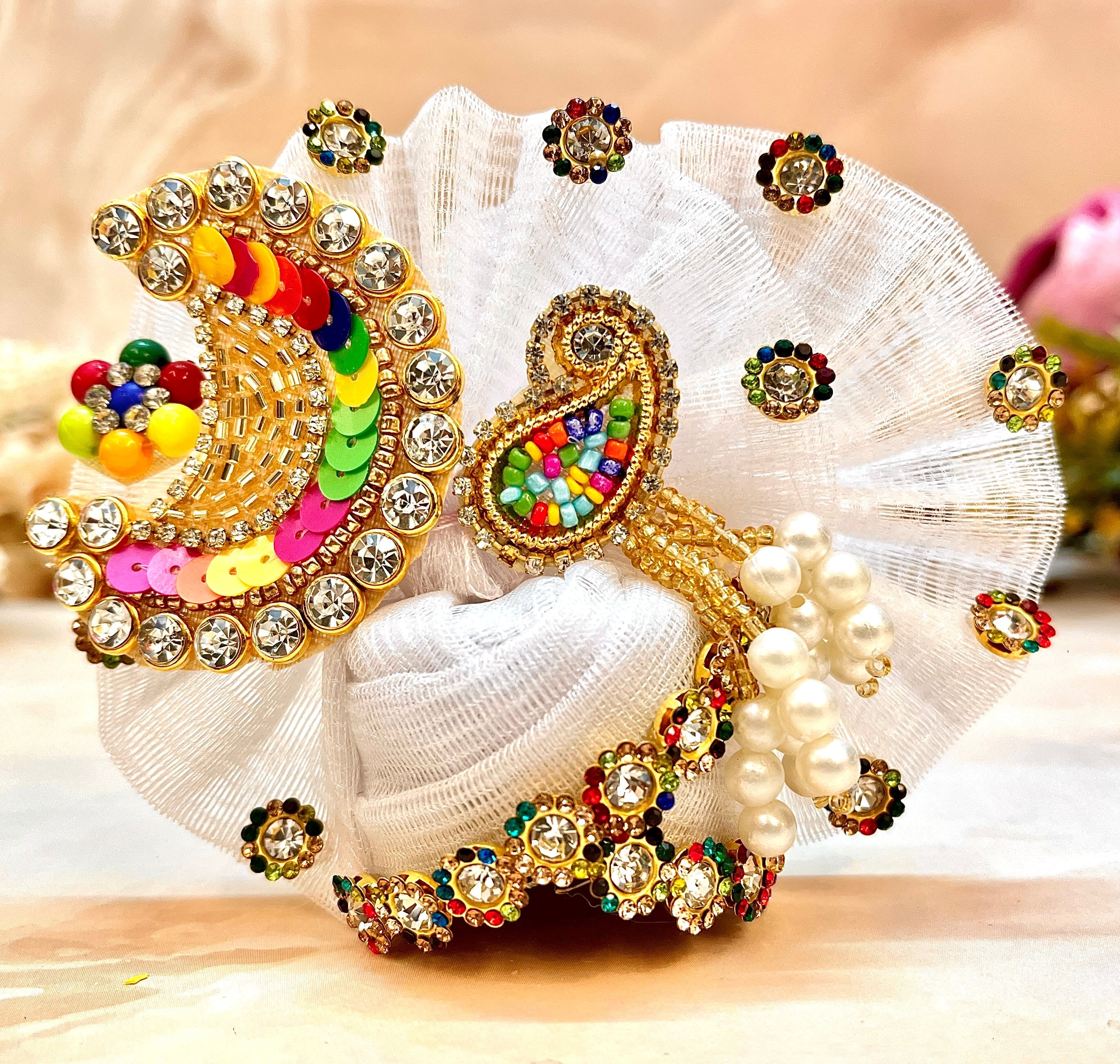 Handmade Holi Special Laddu Gopal Dress Set - 5 Piece Designer Poshak for Kanha Ji with Free Necklace & Patka | Perfect for Janmashtami & Festivals