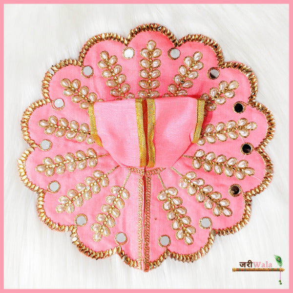 Handmade Designer Blended Cotton Gajri Poshak for Laddu Gopal | Fancy Kanha Ji Dress for Janmashtami | Bal Gopal & Krishna Ji Poshak