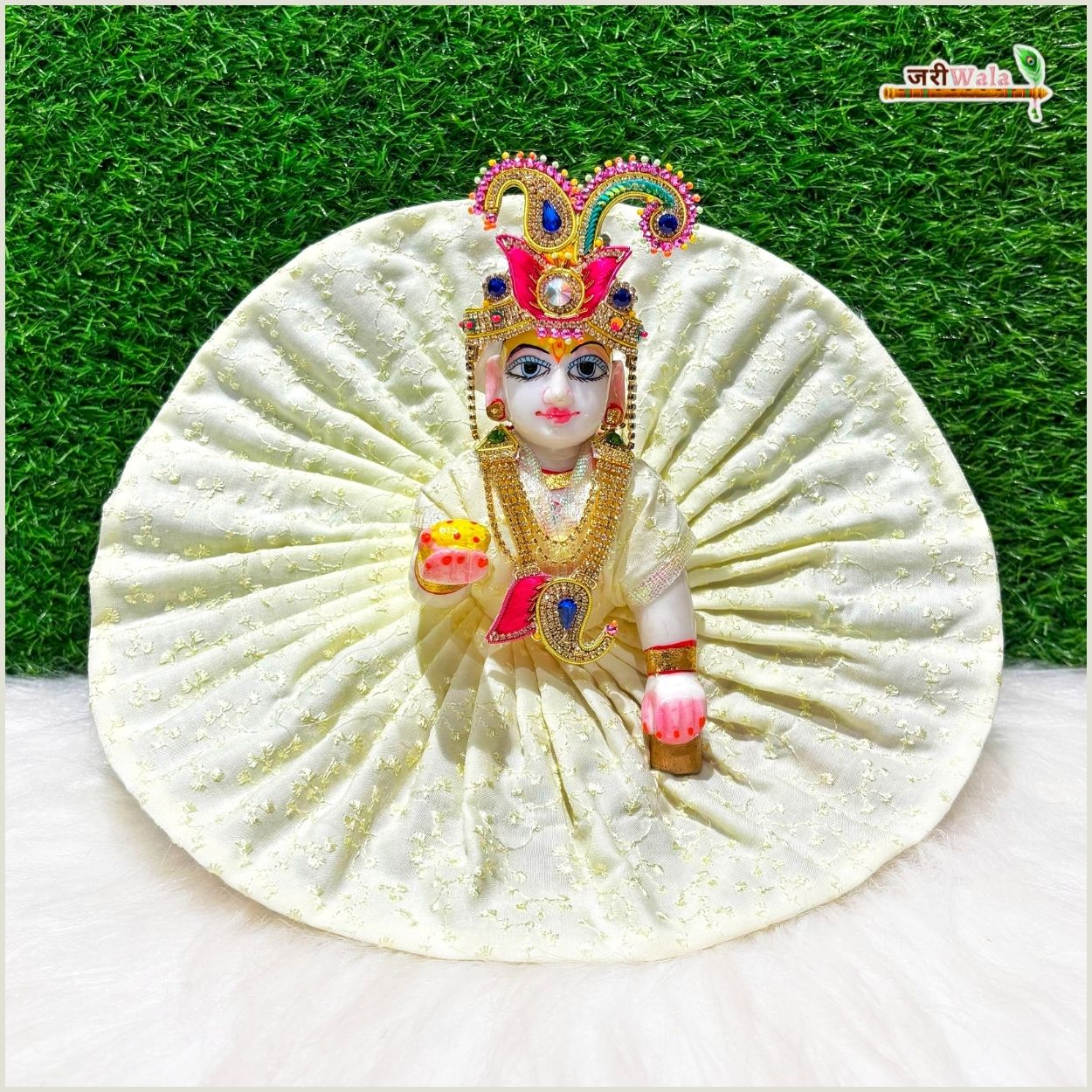 Handmade Cotton Lemon Laddu Gopal Dress | Designer Kanha Ji Poshak for Janmashtami | Fancy Bal Gopal Dress | Krishna Ji Dress