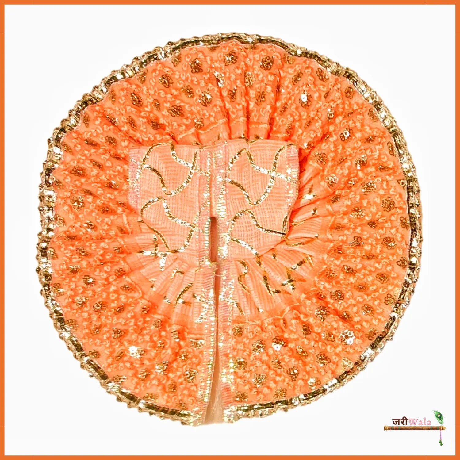 Handmade Designer Peach Poshak for Laddu Gopal | Fancy Kanha Ji Dress for Janmashtami | Bal Gopal & Krishna Ji Dress