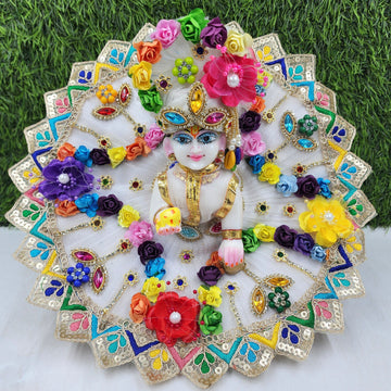 Designer White Holi Dress for Laddu Gopal Ji | Fancy Kanha Ji Poshak for Janmashtami & Festivals | Comfortable Bal Gopal Dress (Size 0-6)