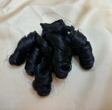 Handmade Curly Hair for Laddu Gopal Ji - Designer Bal Gopal Dress & Kanha Ji Poshak for Janmashtami Festival (Pack of 1)