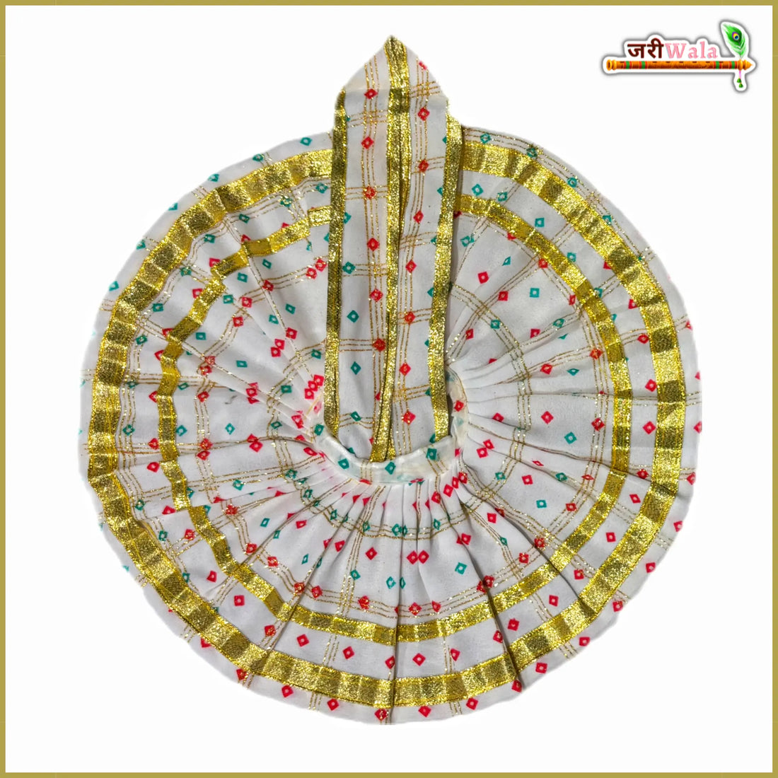 Handmade Coton Bandhej Print Laddu Gopal Dress - Designer Poshak for Kanha Ji, Bal Gopal & Krishna Ji - Perfect for Janmashtami Festival