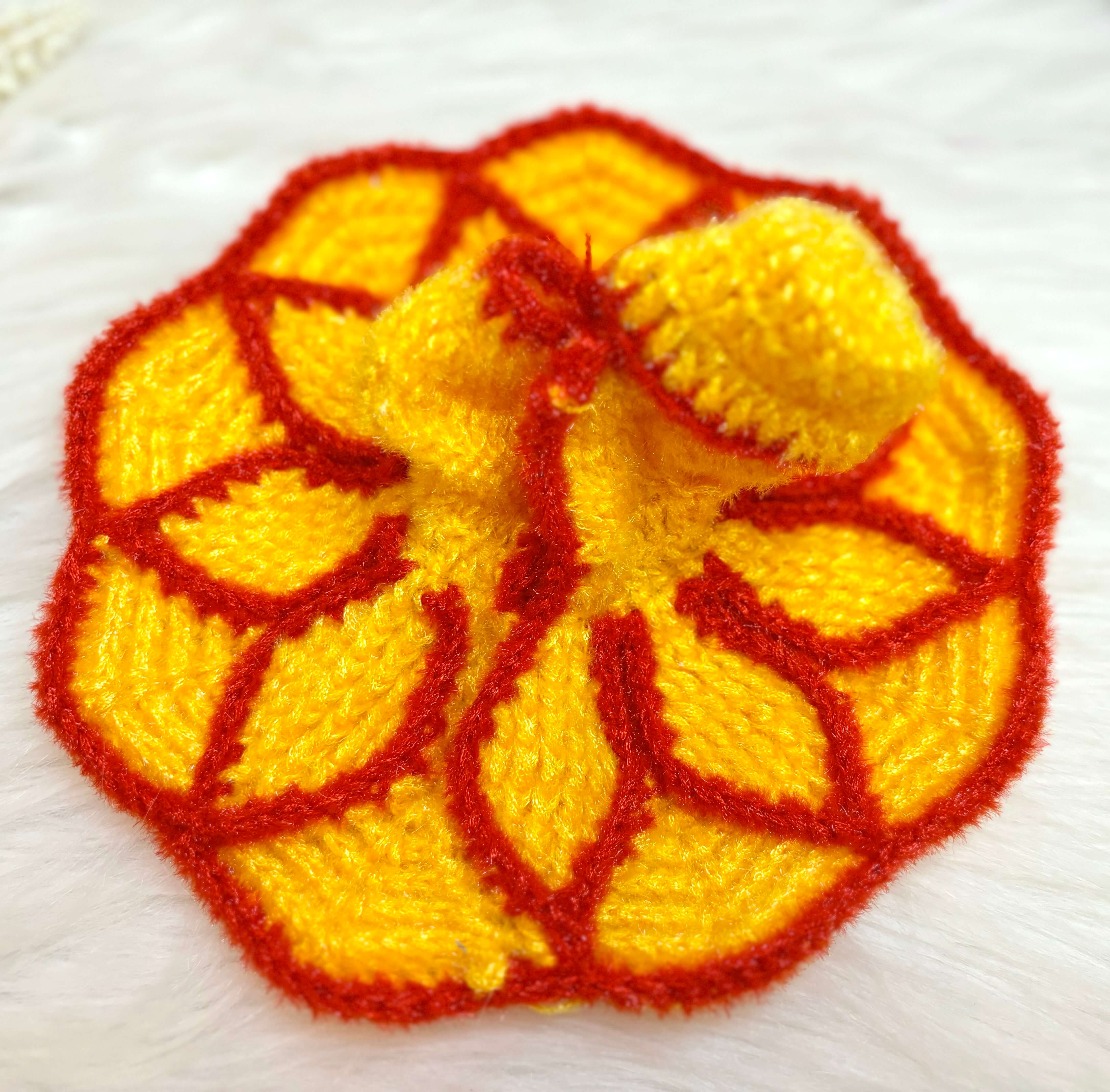 Handmade Yellow & Red Designer Laddu Gopal Dress | Fancy Kanha Ji Poshak for Janmashtami | Bal Gopal & Krishna Ji Dress