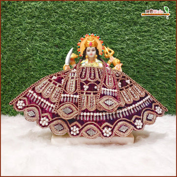 Handmade Designer Wine Lehnga Patka with Shaneel Thread and Moti Work - Perfect for Laddu Gopal Dress, Kanha Ji Poshak, and Janmashtami Celebrations