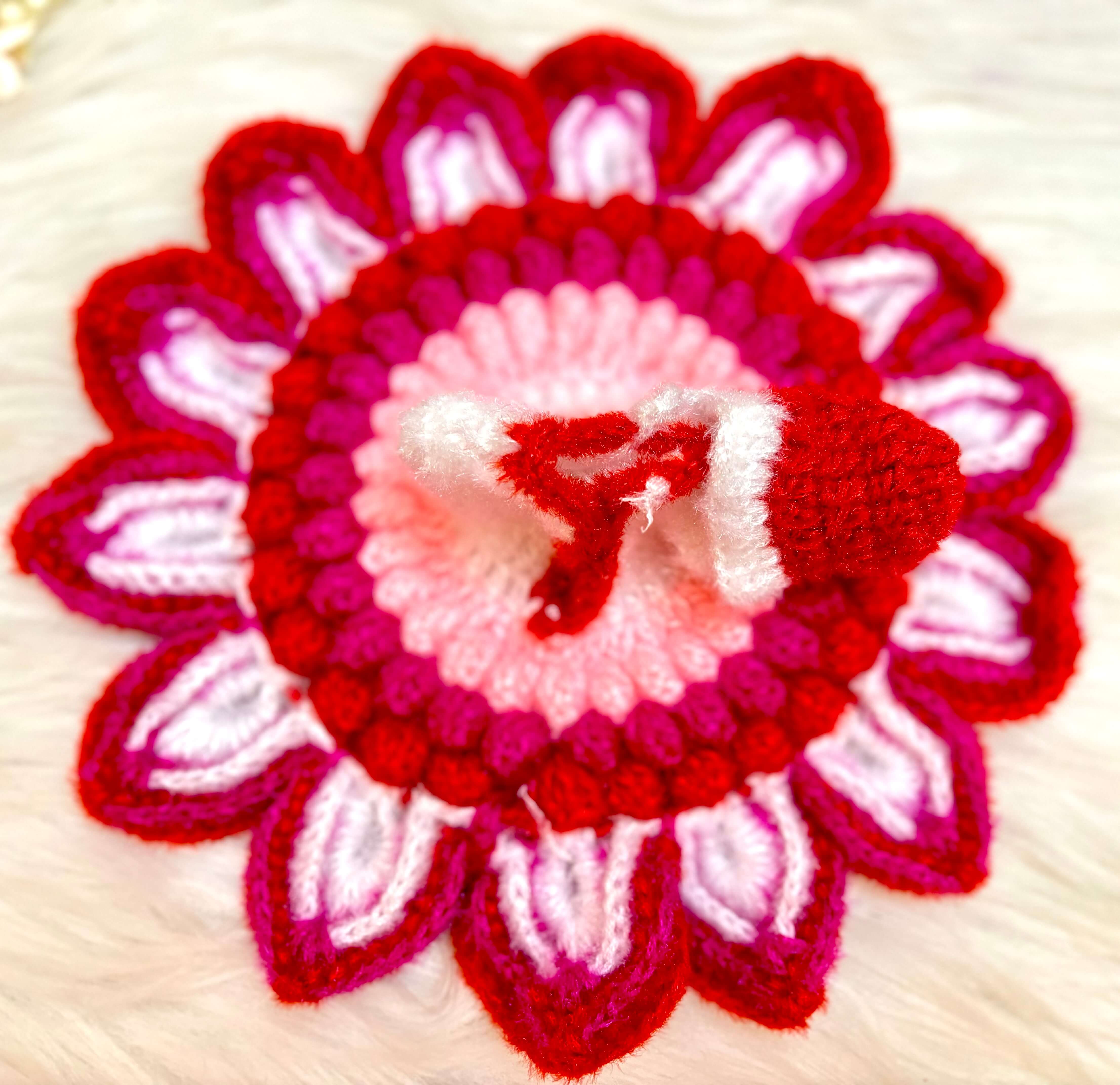 Handmade Pink Woollen Laddu Gopal Dress - Designer Kanha Ji Poshak for Janmashtami, Fancy Bal Gopal Dress & Krishna Ji Outfit