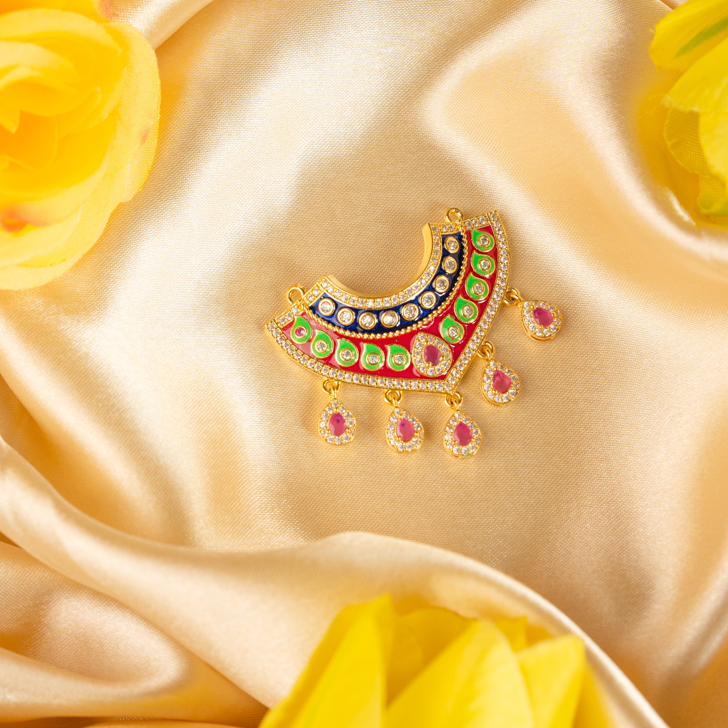 Handmade Rangtilak Necklace for Laddu Gopal Dress | Designer Kanha Ji Poshak & Bal Gopal Dress for Janmashtami Festival