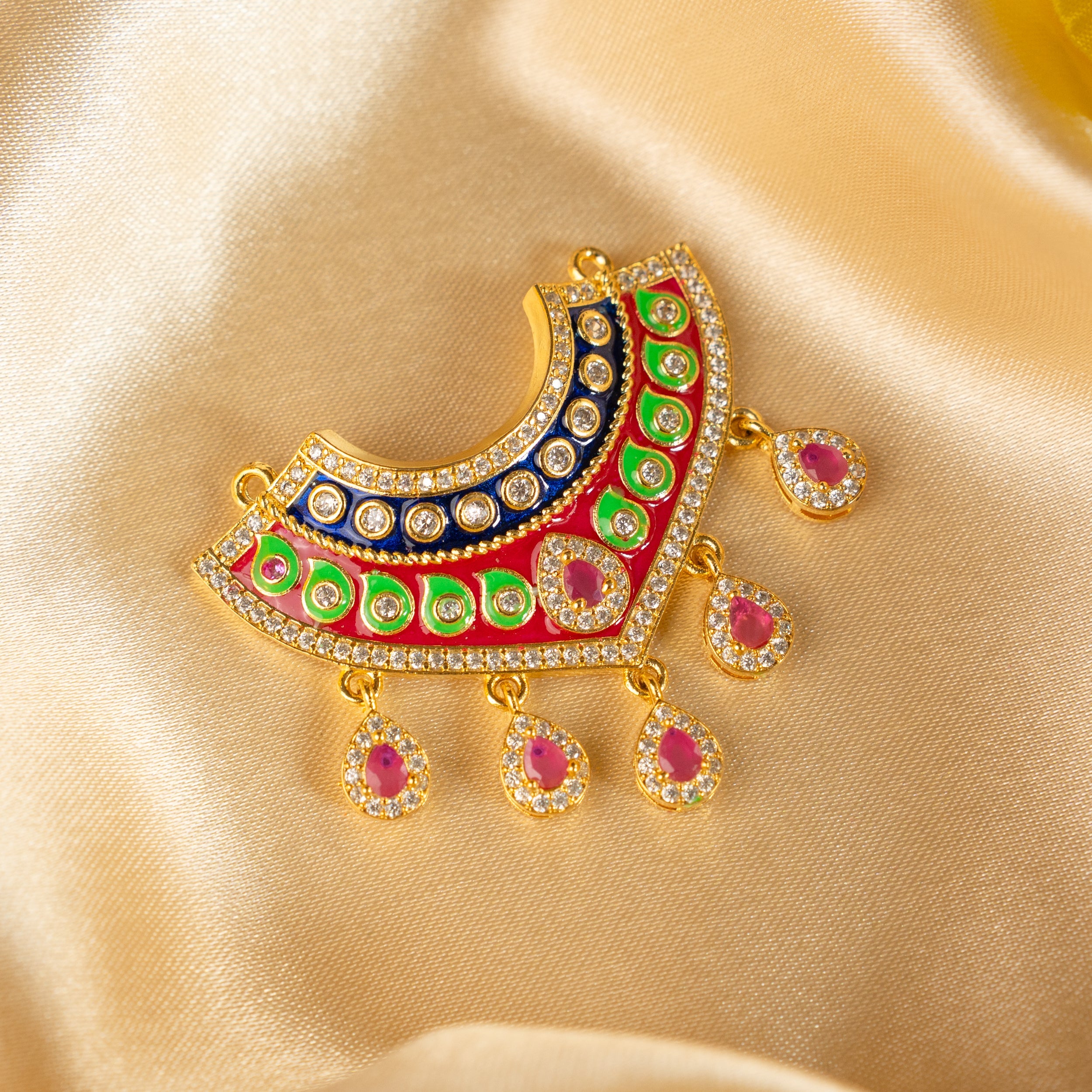 Handmade Rangtilak Necklace for Laddu Gopal Dress | Designer Kanha Ji Poshak & Bal Gopal Dress for Janmashtami Festival