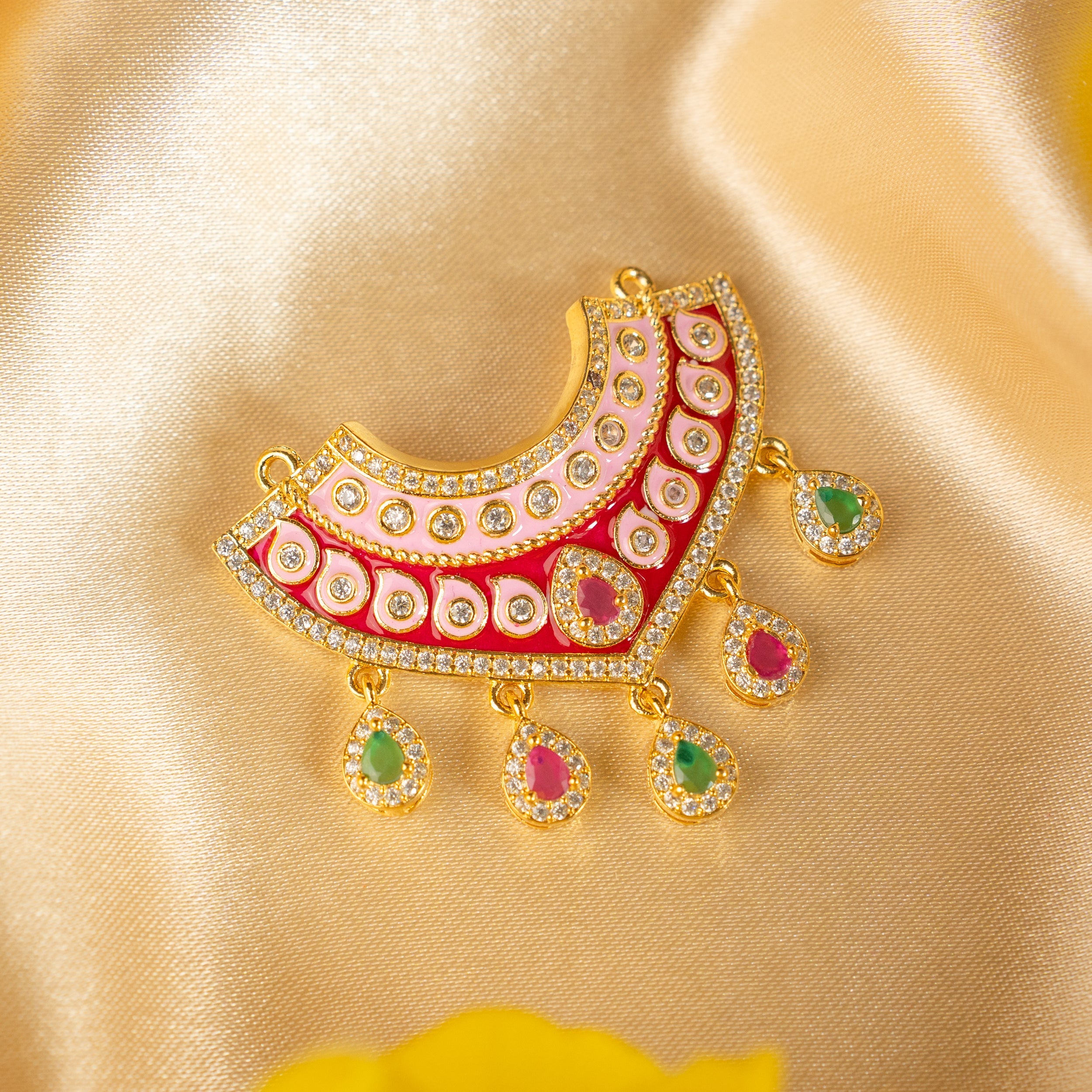 Handmade Designer Ratnaveena Necklace for Laddu Gopal Dress | Fancy Kanha Ji Poshak & Bal Gopal Dress for Janmashtami Celebrations