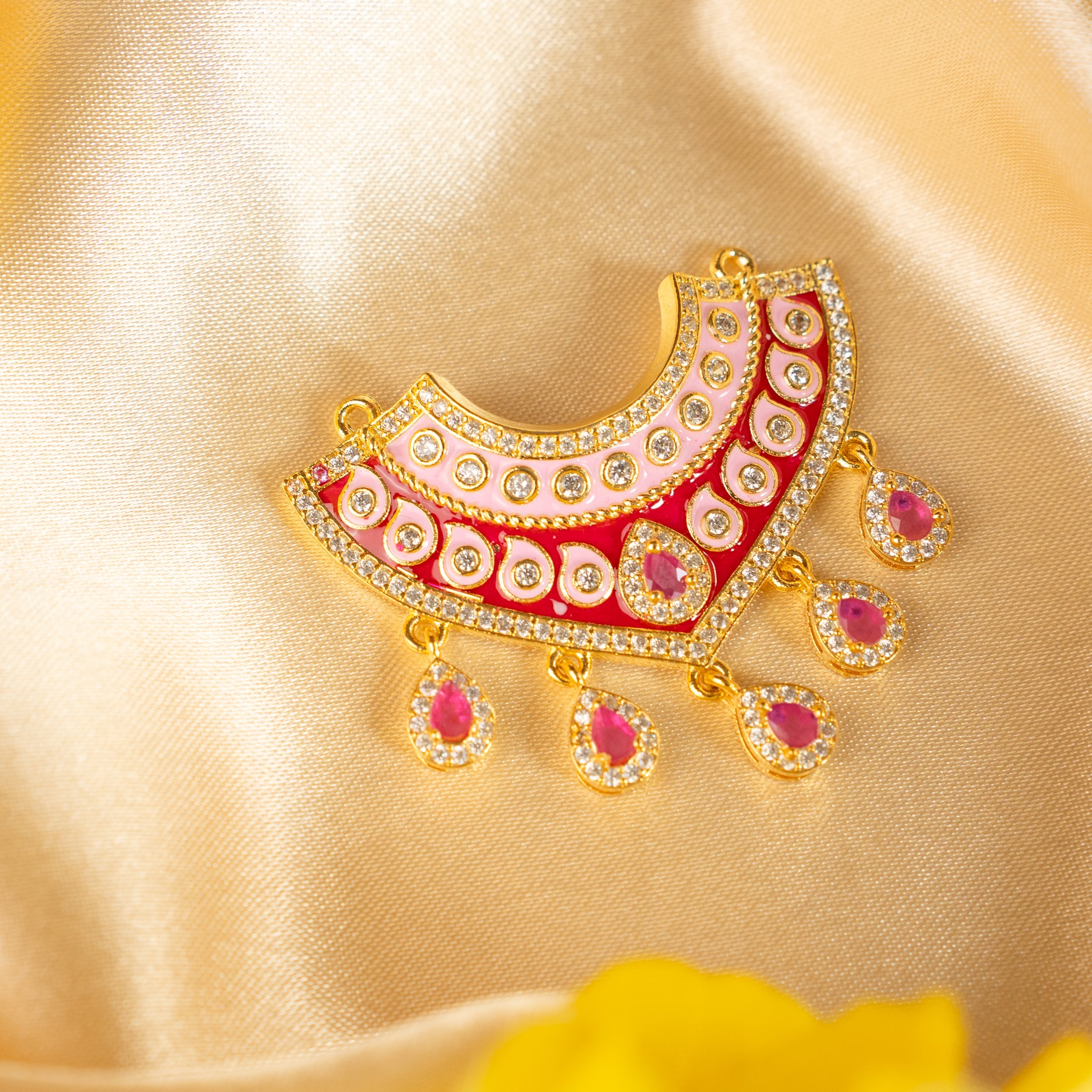 Handmade Designer Ratna Alankar Necklace for Laddu Gopal Dress | Fancy Kanha Ji Poshak & Bal Gopal Dress for Janmashtami Celebrations