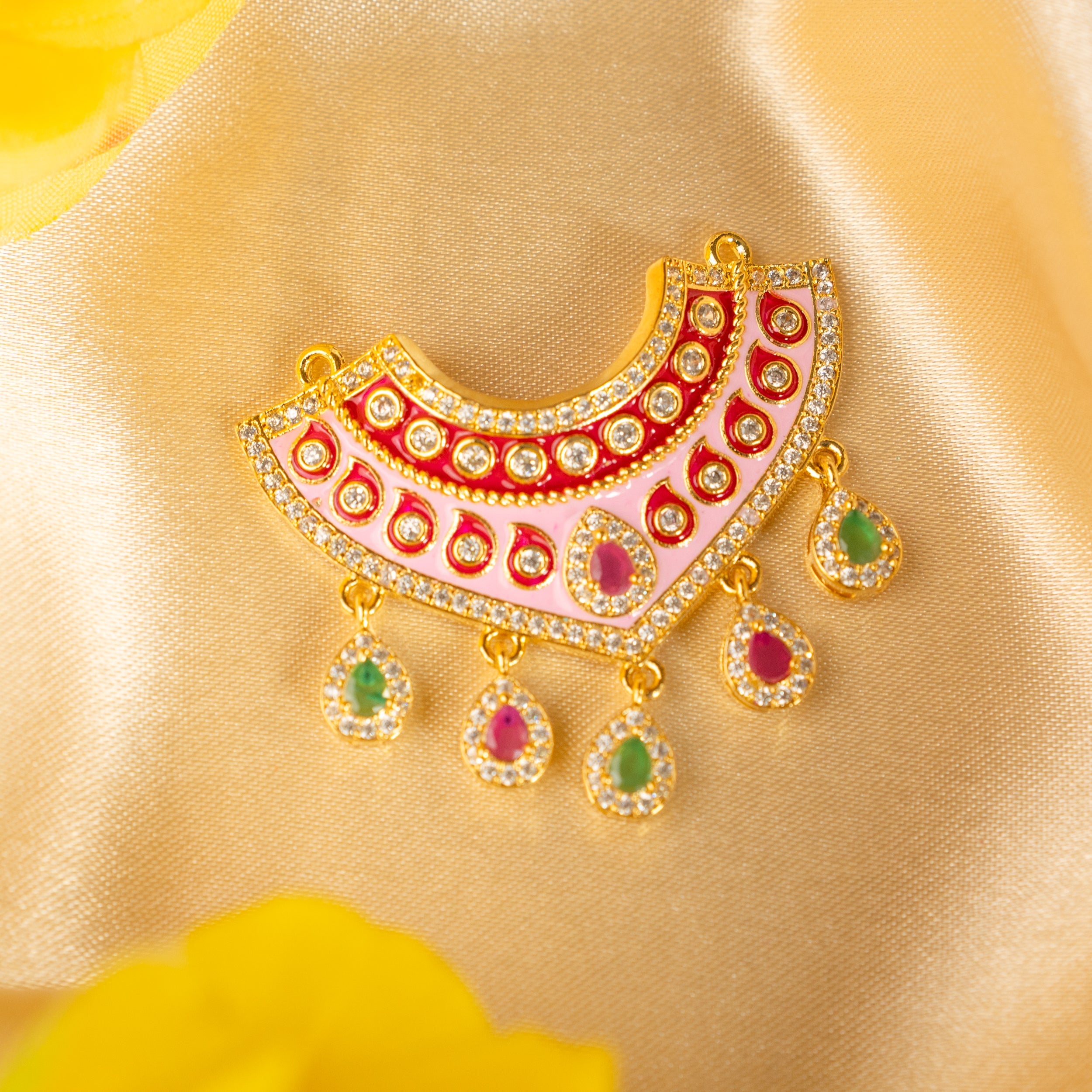 Handmade Shringarika Necklace for Laddu Gopal Dress - Designer Kanha Ji Poshak & Bal Gopal Dress for Janmashtami Festival
