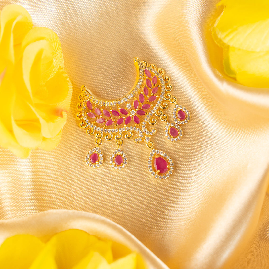 Handmade Rasmanjari Necklace - Elegant Designer Accessory for Laddu Gopal Dress, Kanha Ji Poshak, Bal Gopal Dress & Krishna Ji Dress for Janmashtami Festival