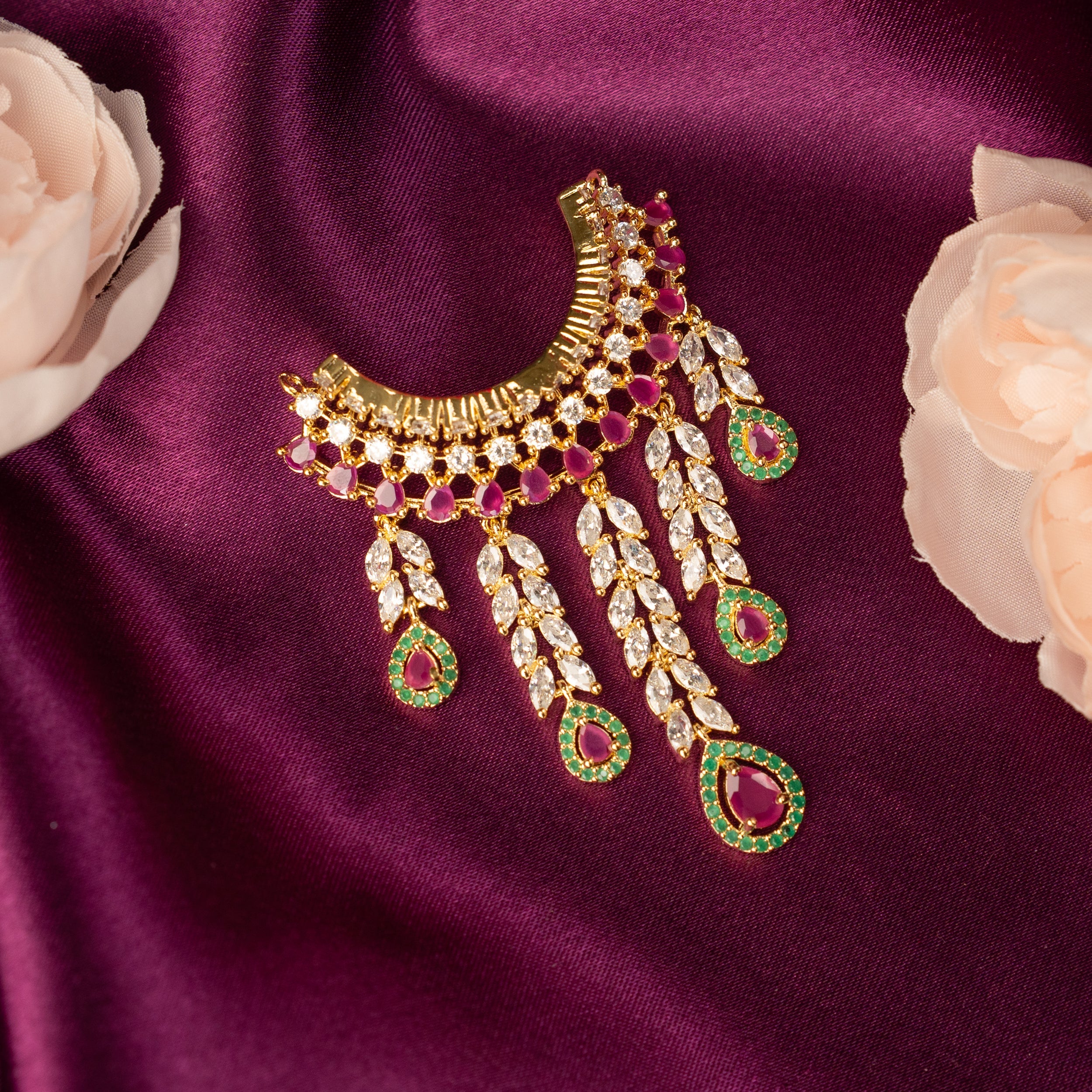 Handmade Ratnaragini Necklace - Designer Laddu Gopal Dress, Kanha Ji Poshak, Bal Gopal Dress for Janmashtami Festival - Fancy Krishna Ji Dress