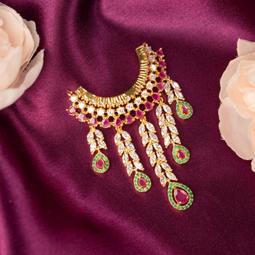Handmade Ratnaragini Necklace - Designer Laddu Gopal Dress, Kanha Ji Poshak, Bal Gopal Dress for Janmashtami Festival - Fancy Krishna Ji Dress