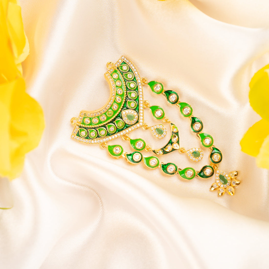 Handmade Designer Padmrekha Necklace for Laddu Gopal Dress | Fancy Kanha Ji Poshak & Bal Gopal Dress for Janmashtami Celebrations