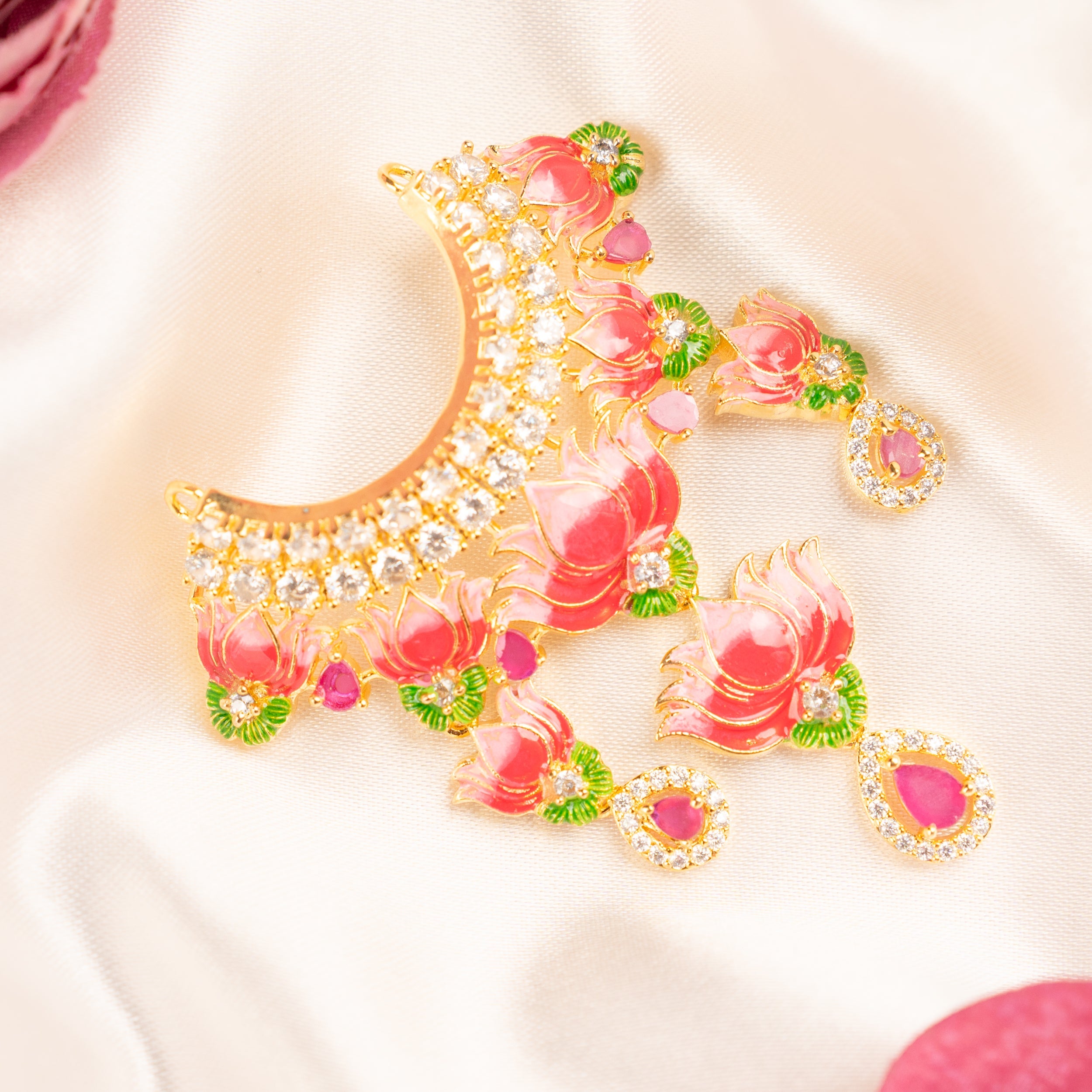 Handmade Padmashree Necklace - Elegant Designer Jewelry for Janmashtami Celebrations | Perfect for Laddu Gopal, Kanha Ji, and Bal Gopal Dress