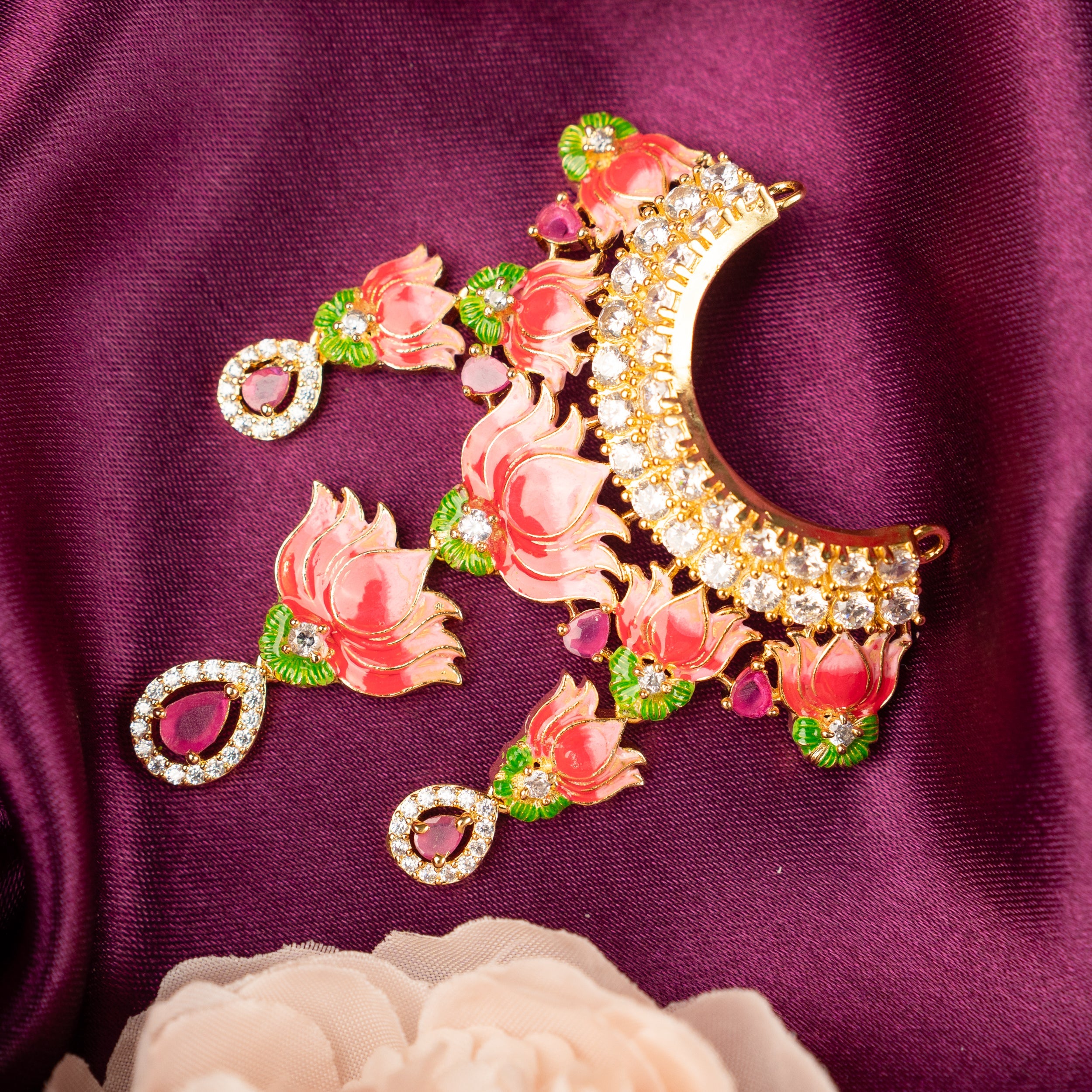Handmade Padmashree Necklace - Elegant Designer Jewelry for Janmashtami Celebrations | Perfect for Laddu Gopal, Kanha Ji, and Bal Gopal Dress