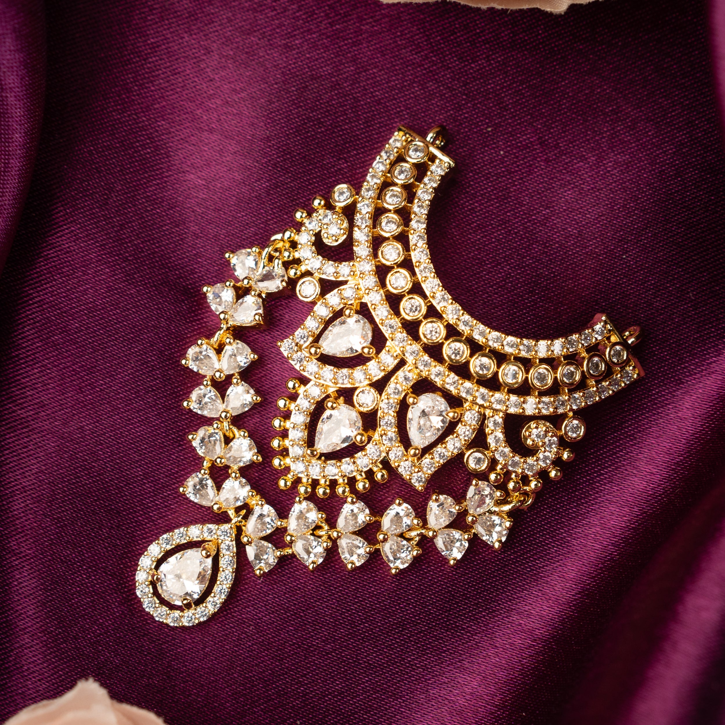 Handmade Chandraprabha Necklace - Designer Laddu Gopal Dress, Kanha Ji Poshak, Bal Gopal Dress for Janmashtami Festival