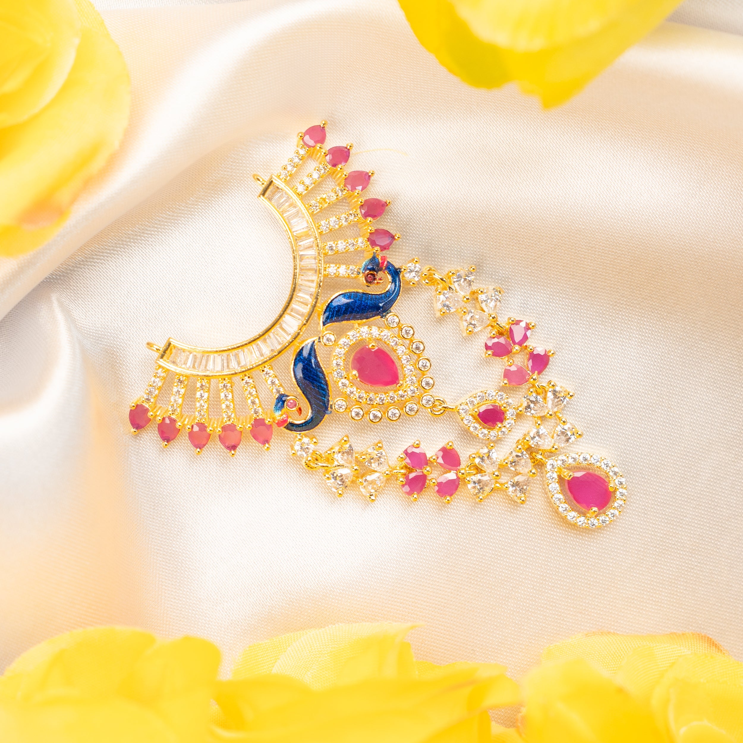 Handmade Mayureshwari Necklace for Laddu Gopal Dress - Designer Kanha Ji Poshak & Bal Gopal Dress for Janmashtami Festival