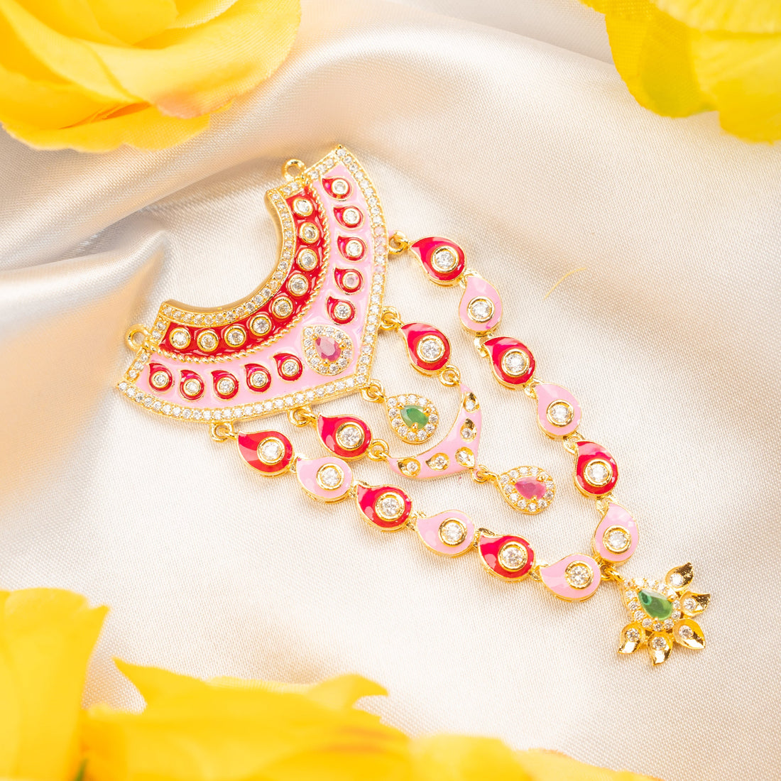 Handmade Ratnapushpa Necklace for Laddu Gopal Dress | Designer Kanha Ji Poshak & Bal Gopal Dress for Janmashtami Festival