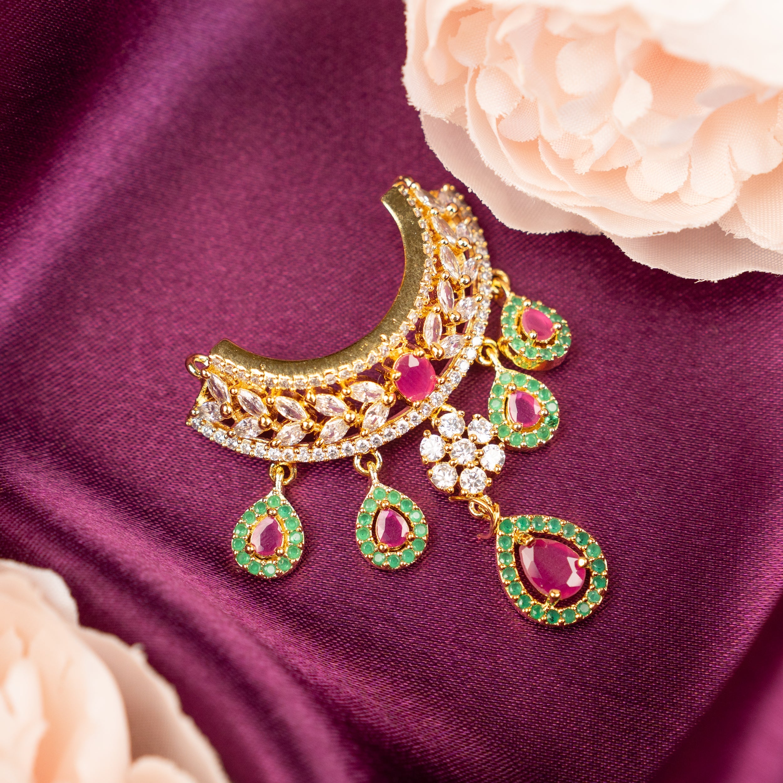 Handmade Rajsi Prabha Necklace - Designer Laddu Gopal Dress & Kanha Ji Poshak for Janmashtami | Fancy Bal Gopal & Krishna Ji Dress
