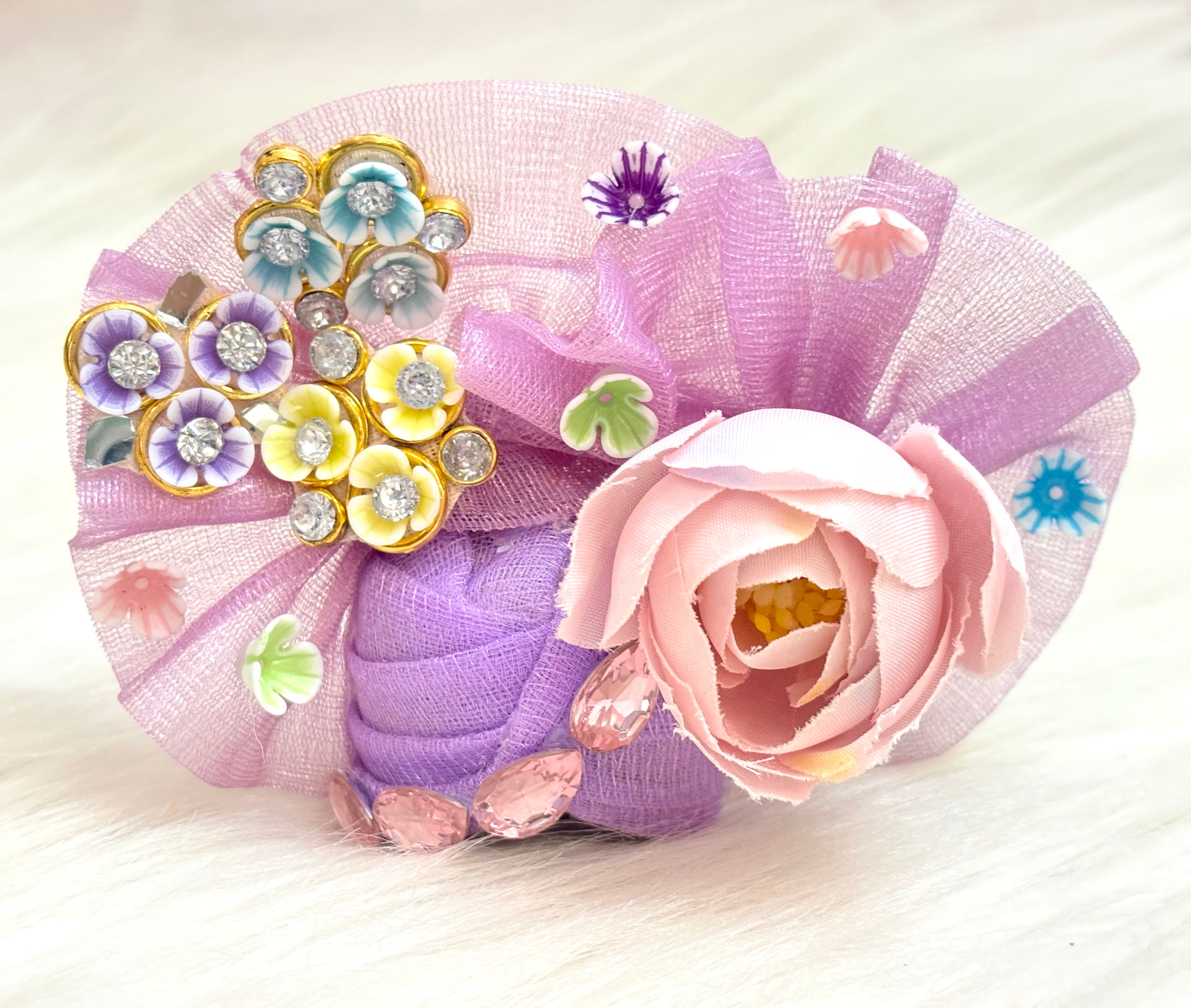 Handmade Purple Butterfly Laddu Gopal Dress - Designer Kanha Ji Poshak for Janmashtami, Fancy Bal Gopal & Krishna Ji Dress