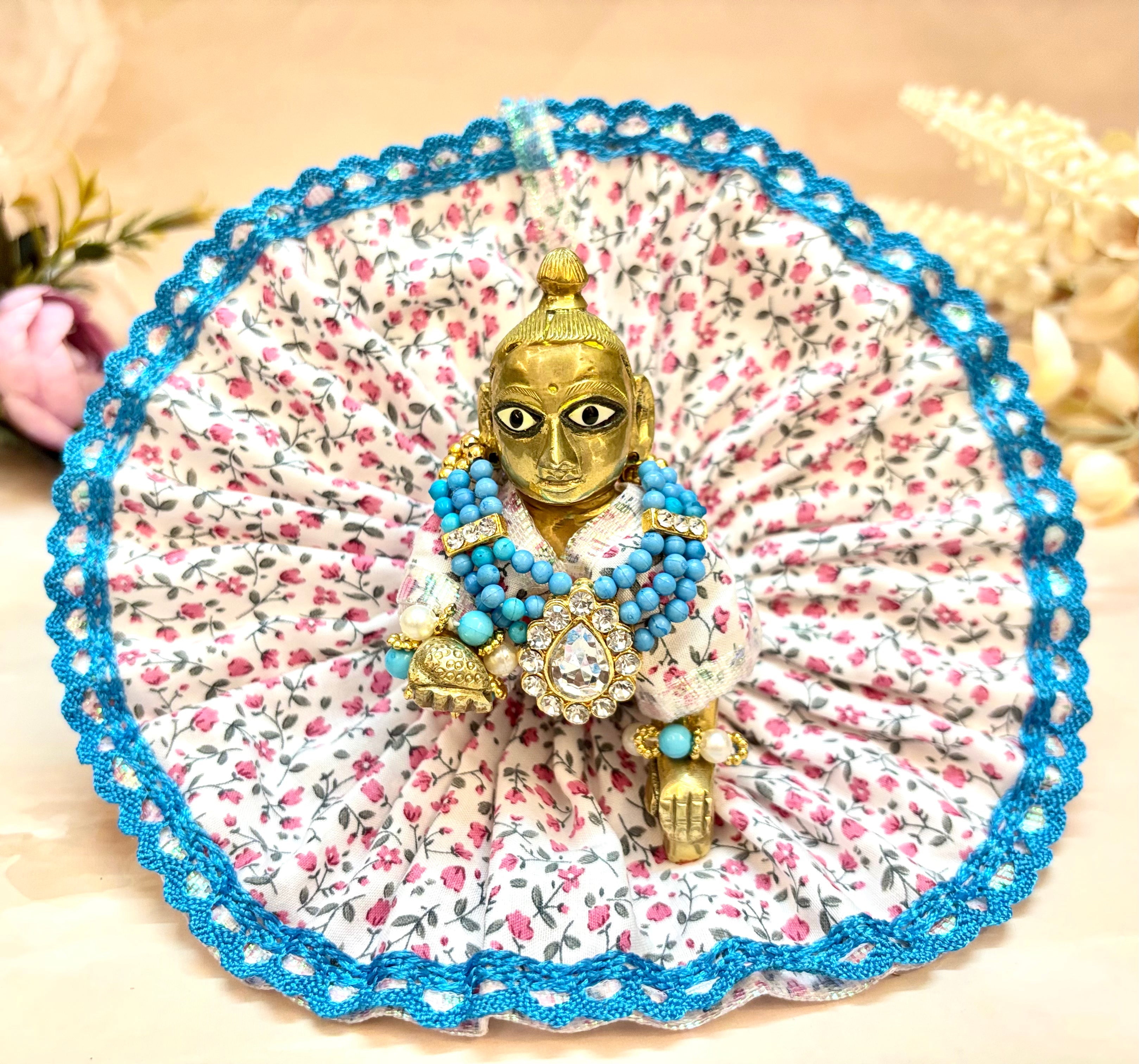 Handmade Laddu Gopal Cotton Dress Set - 2 Mix Colors | Designer Kanha Ji Poshak & Bal Gopal Dress for Janmashtami Festival