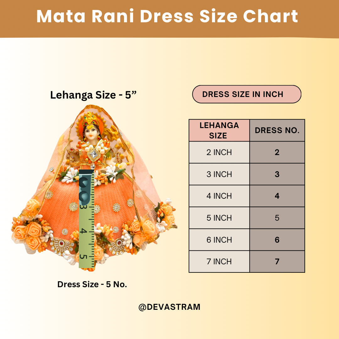 Handmade Suvrana Mata Rani Dress - Designer Laddu Gopal Dress, Kanha Ji Poshak, Bal Gopal Dress for Janmashtami Festival