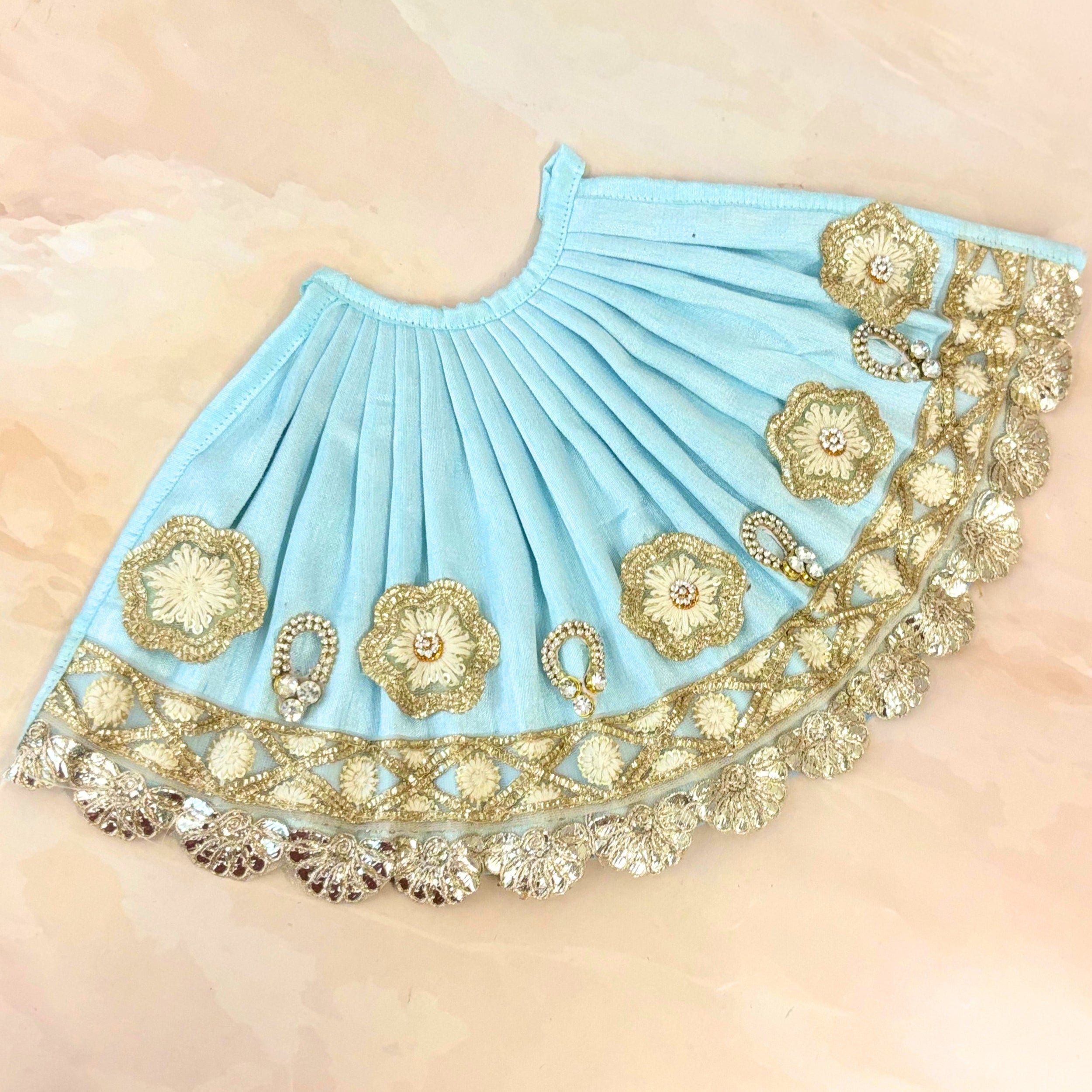 Handmade Neelkamala Radha Krishna Dress - Designer Laddu Gopal Poshak, Fancy Kanha Ji Dress for Janmashtami, Bal Gopal & Krishna Ji Celebration