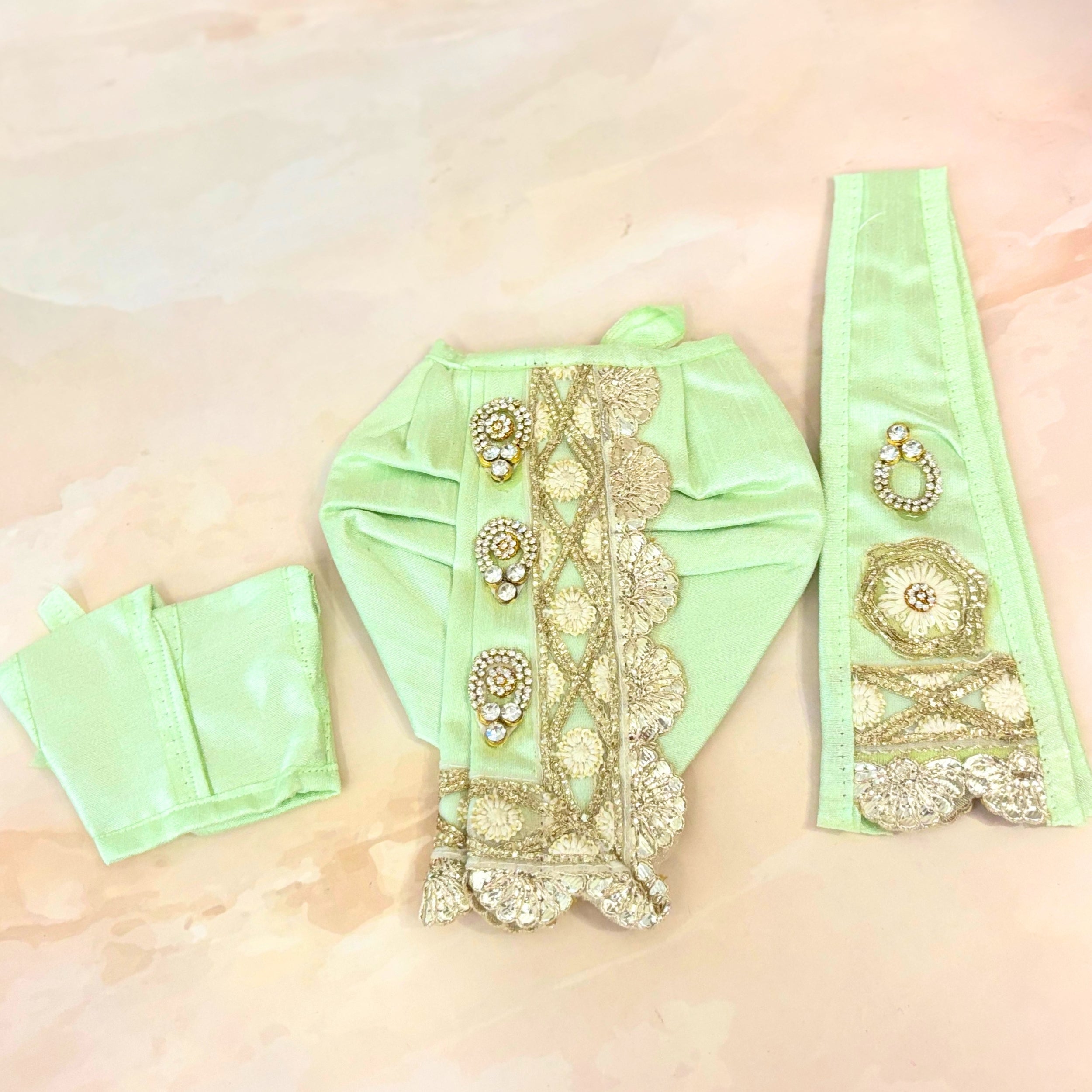 Handmade Designer Laddu Gopal Dress - Fancy Kanha Ji Poshak for Janmashtami, Bal Gopal Dress, Krishna Ji Dress, Perfect Festival Outfit