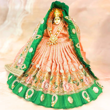 Handmade Designer Pushpavalli Mata Rani Dress - Perfect for Janmashtami, Laddu Gopal Dress, Kanha Ji Poshak, Bal Gopal Dress & Krishna Ji Dress