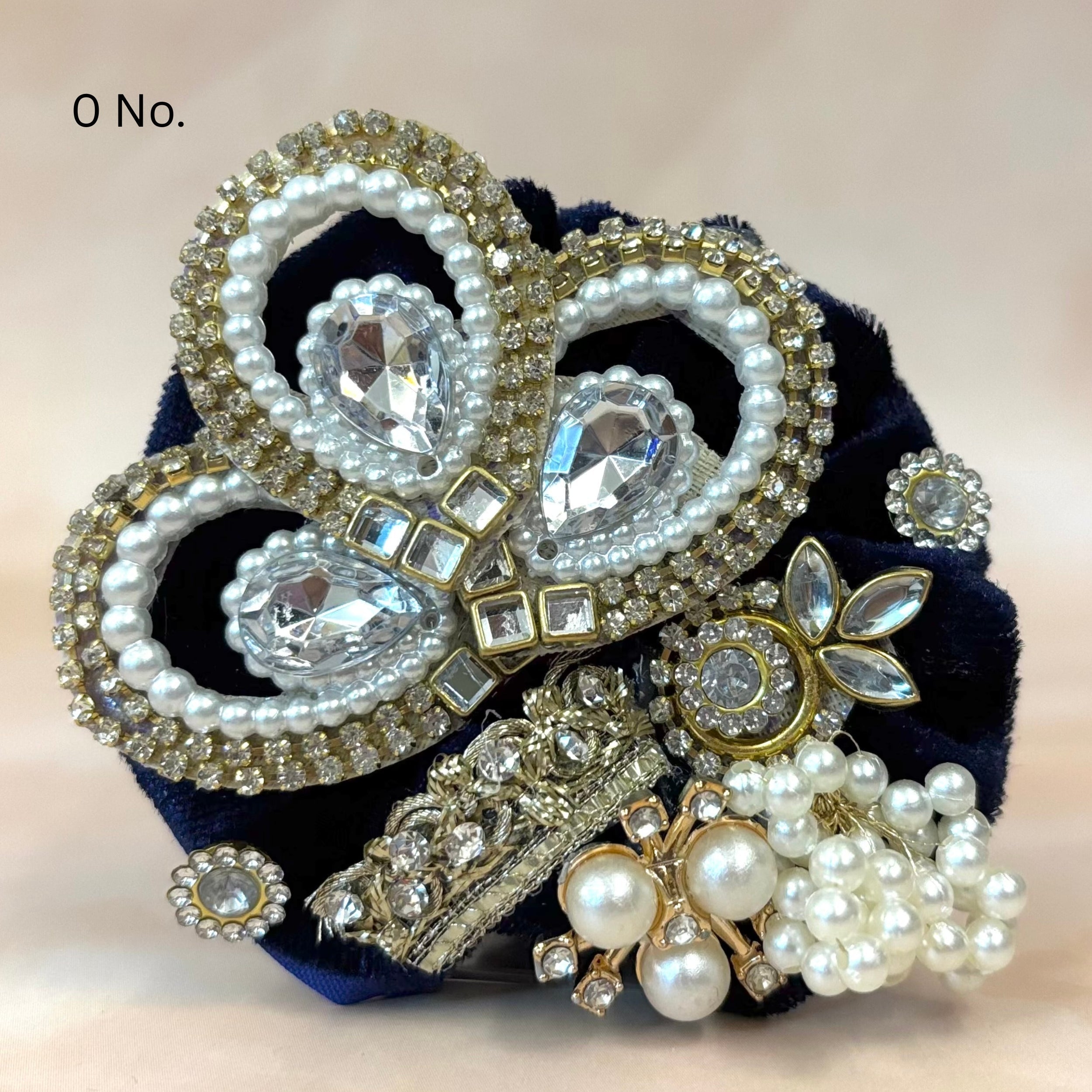 Handmade Neelrajya Pearl Velvet Laddu Gopal Dress - Designer Kanha Ji Poshak for Janmashtami, Fancy Bal Gopal Dress, Krishna Ji Outfit