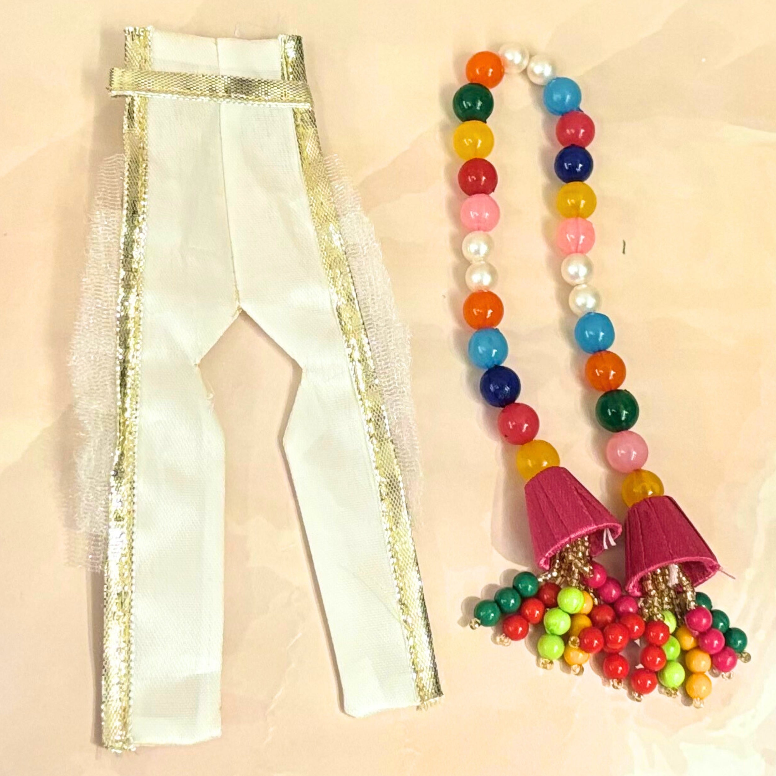 Handmade Luxe Holi Special 4-Piece Laddu Gopal Dress Set | Designer Kanha Ji Poshak & Bal Gopal Dress for Janmashtami Festival