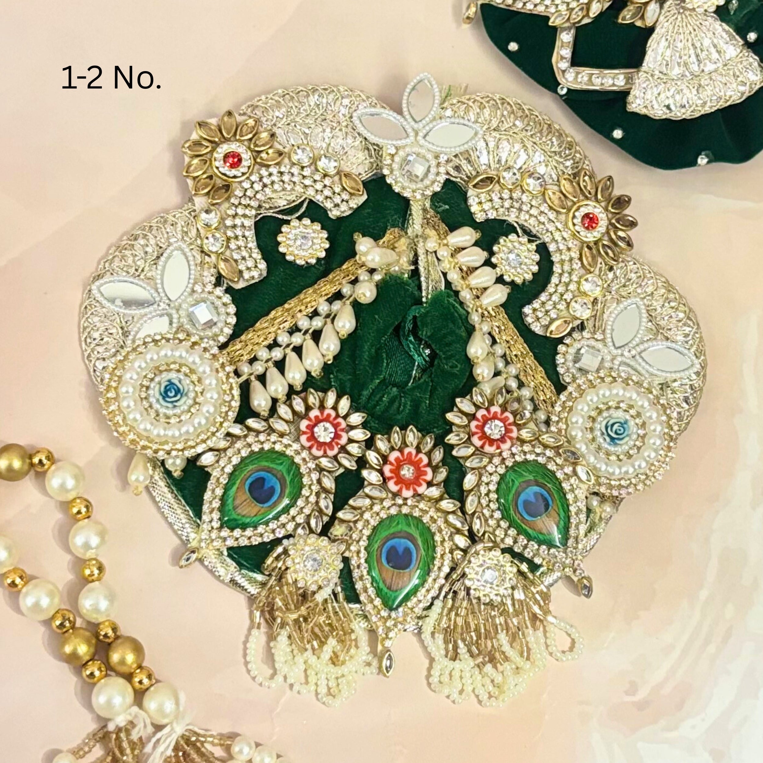 Handmade Mayurpriya Laddu Gopal Dress - Designer Kanha Ji Poshak, Fancy Bal Gopal Dress for Janmashtami Celebrations