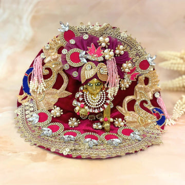 Handmade Rajvibha Laddu Gopal Dress - Designer Kanha Ji Poshak, Fancy Bal Gopal Outfit for Janmashtami Celebrations