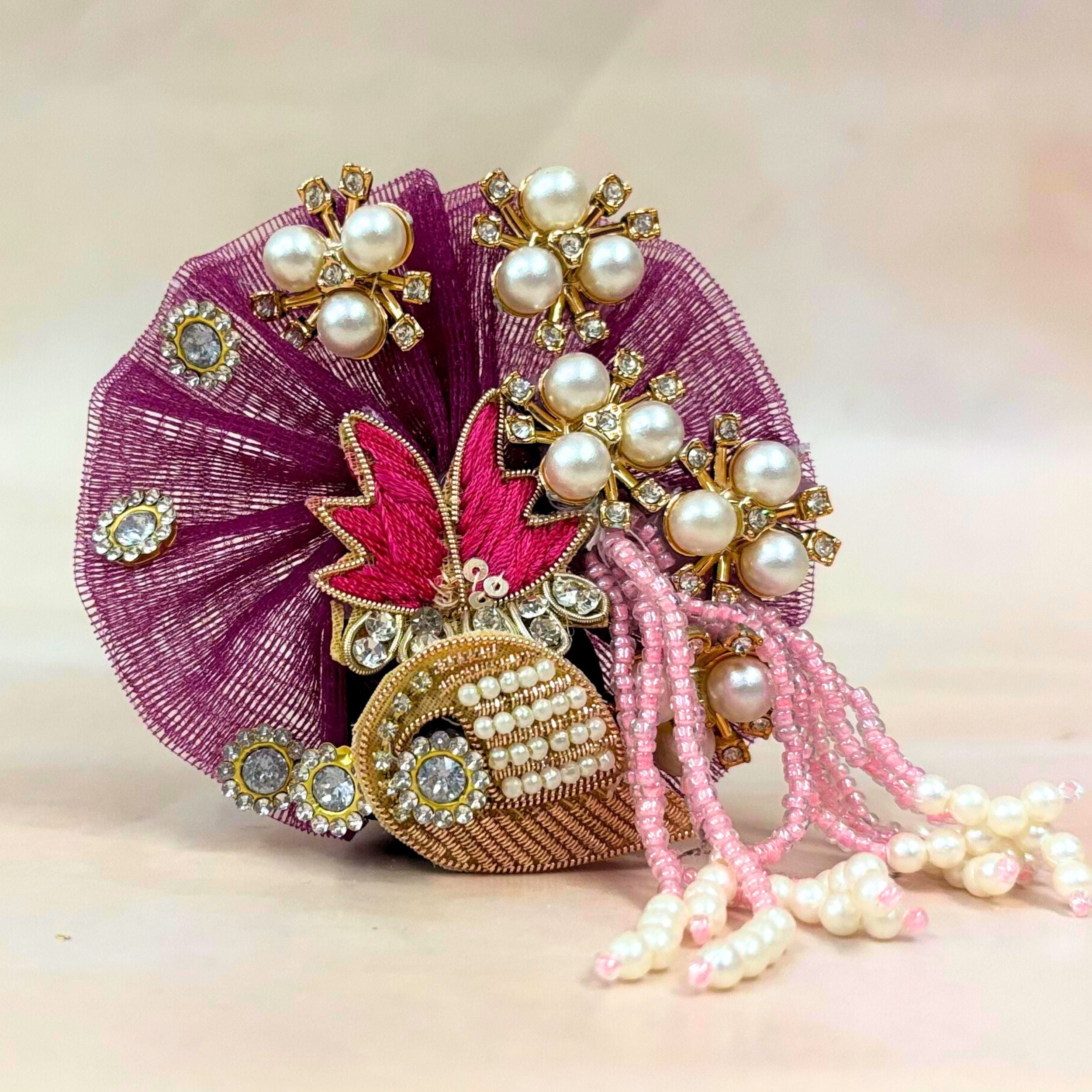 Handmade Rajvibha Laddu Gopal Dress - Designer Kanha Ji Poshak, Fancy Bal Gopal Outfit for Janmashtami Celebrations
