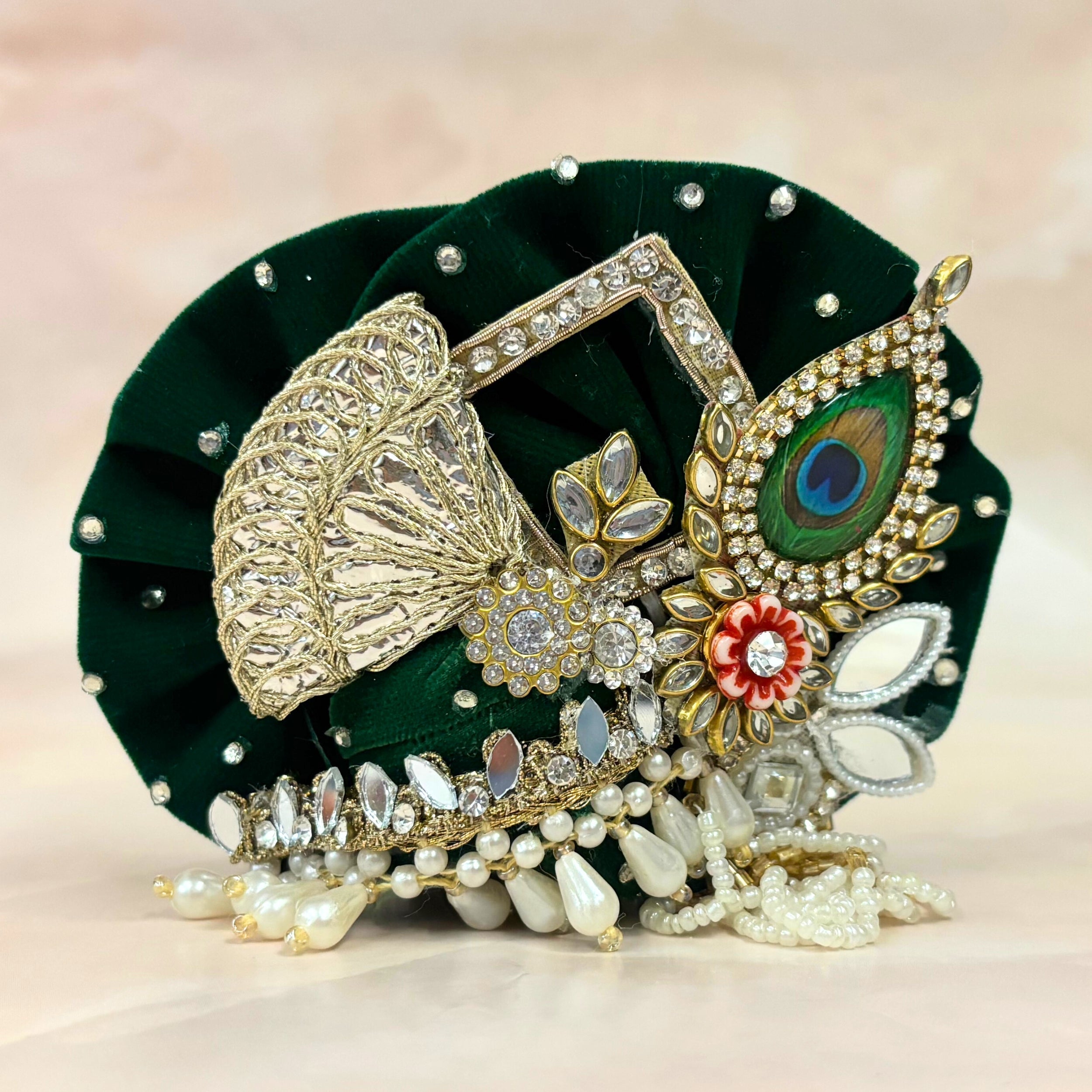 Handmade Mayurpriya Laddu Gopal Dress - Designer Kanha Ji Poshak, Fancy Bal Gopal Dress for Janmashtami Celebrations
