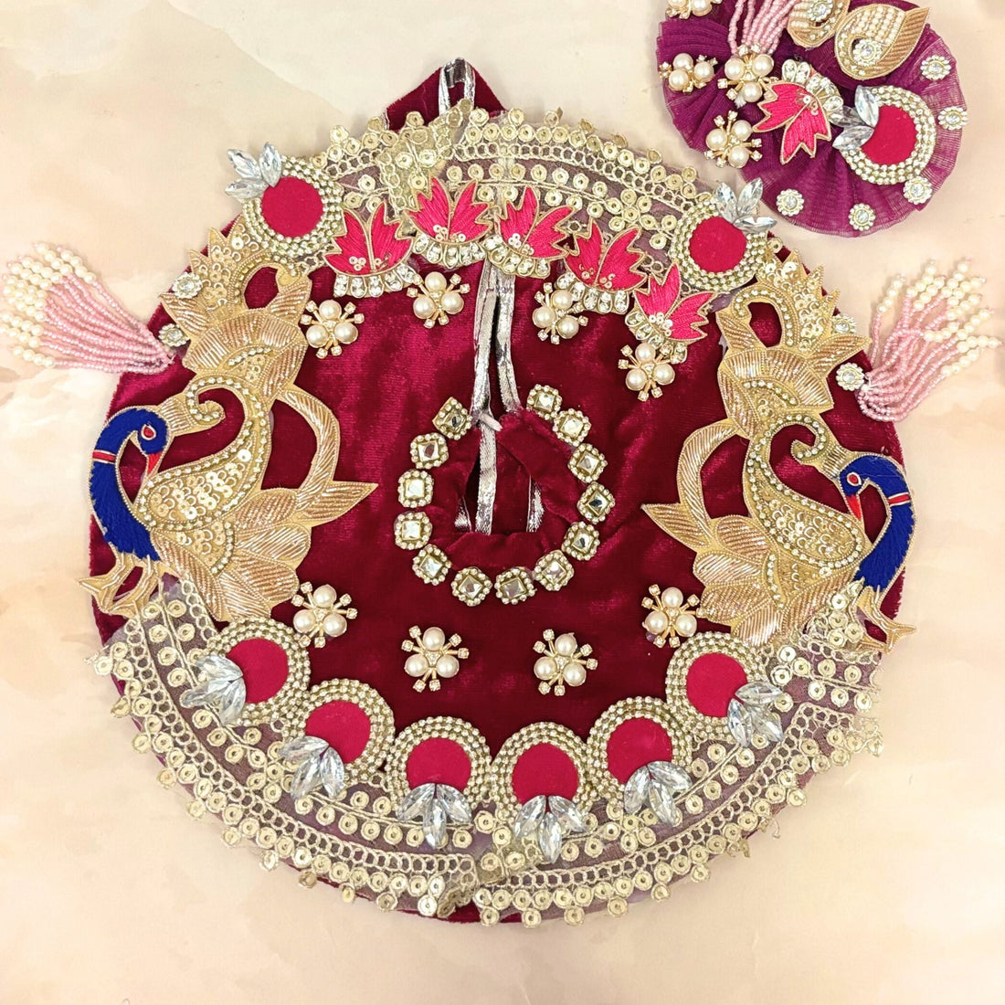Handmade Rajvibha Laddu Gopal Dress - Designer Kanha Ji Poshak, Fancy Bal Gopal Outfit for Janmashtami Celebrations