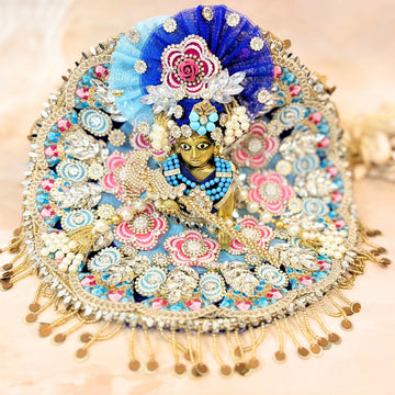 Handmade Neelpushpa Laddu Gopal Dress - Designer Kanha Ji Poshak, Fancy Bal Gopal Dress for Janmashtami Celebrations, Krishna Ji Dress